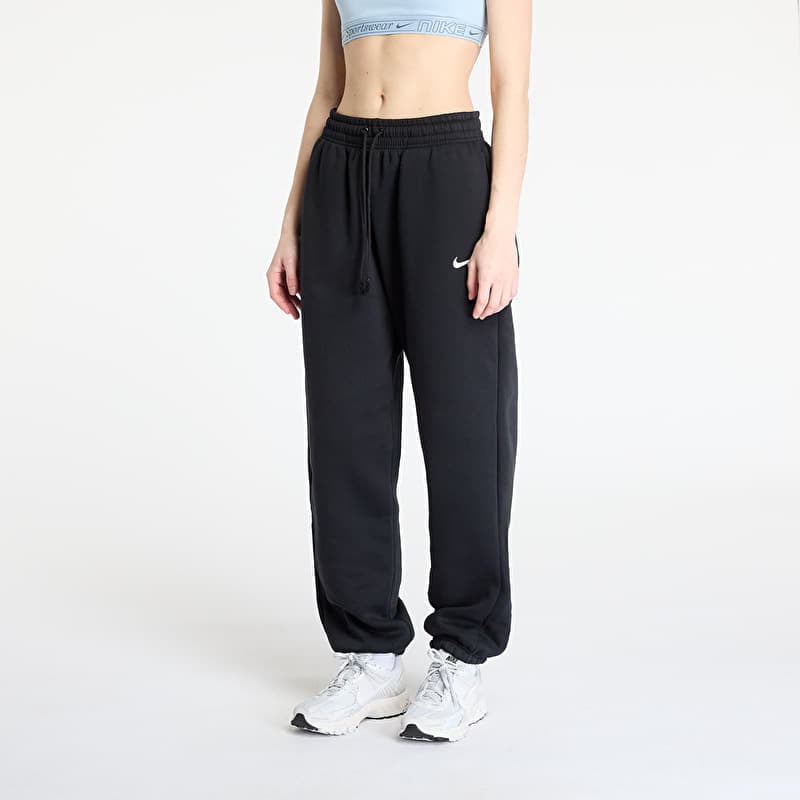 Trenirka Nike Sportswear Phoenix Fleece Women's High-Waisted Oversized Sweatpants Black/ Sail
