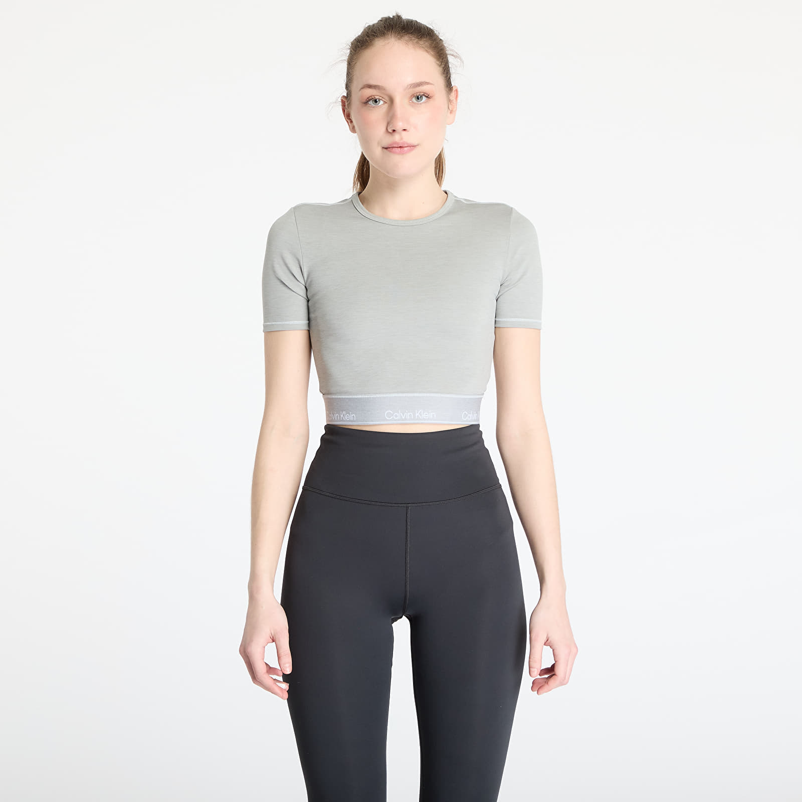 Koszulki damskie Calvin Klein Sport Wo Short Sleeve T-Shirt Grey Heather