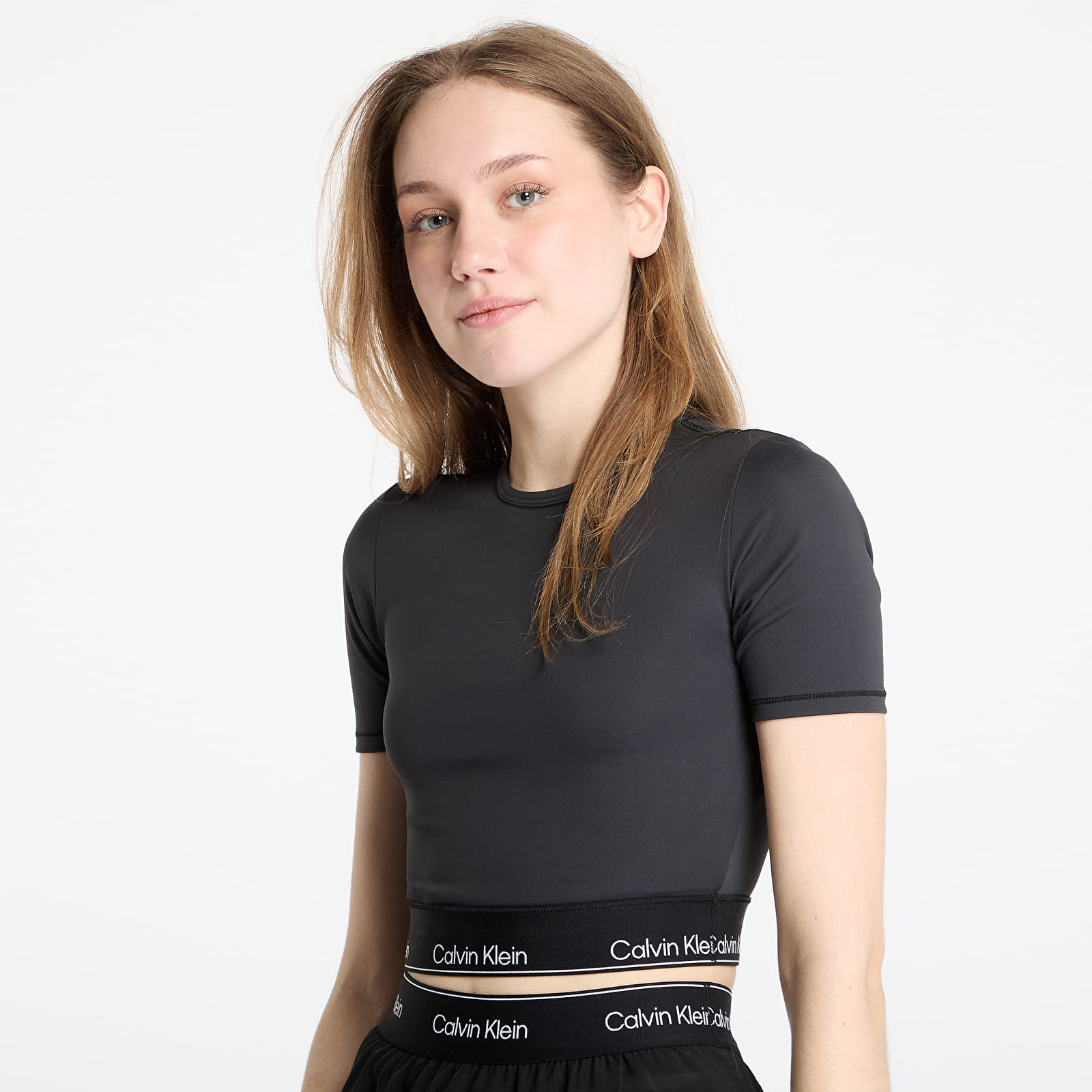Camisetas de mujer Calvin Klein Sport Modern Sport Short Sleeve Tee Black