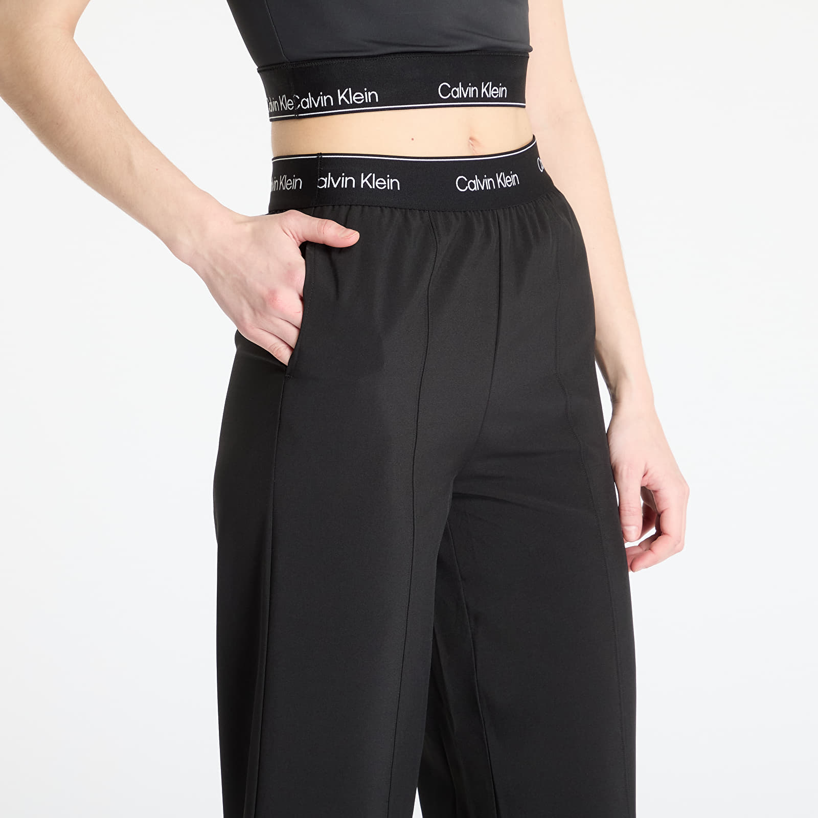 Dámské kalhoty Calvin Klein Sport Wo - Wide Leg Pant Black