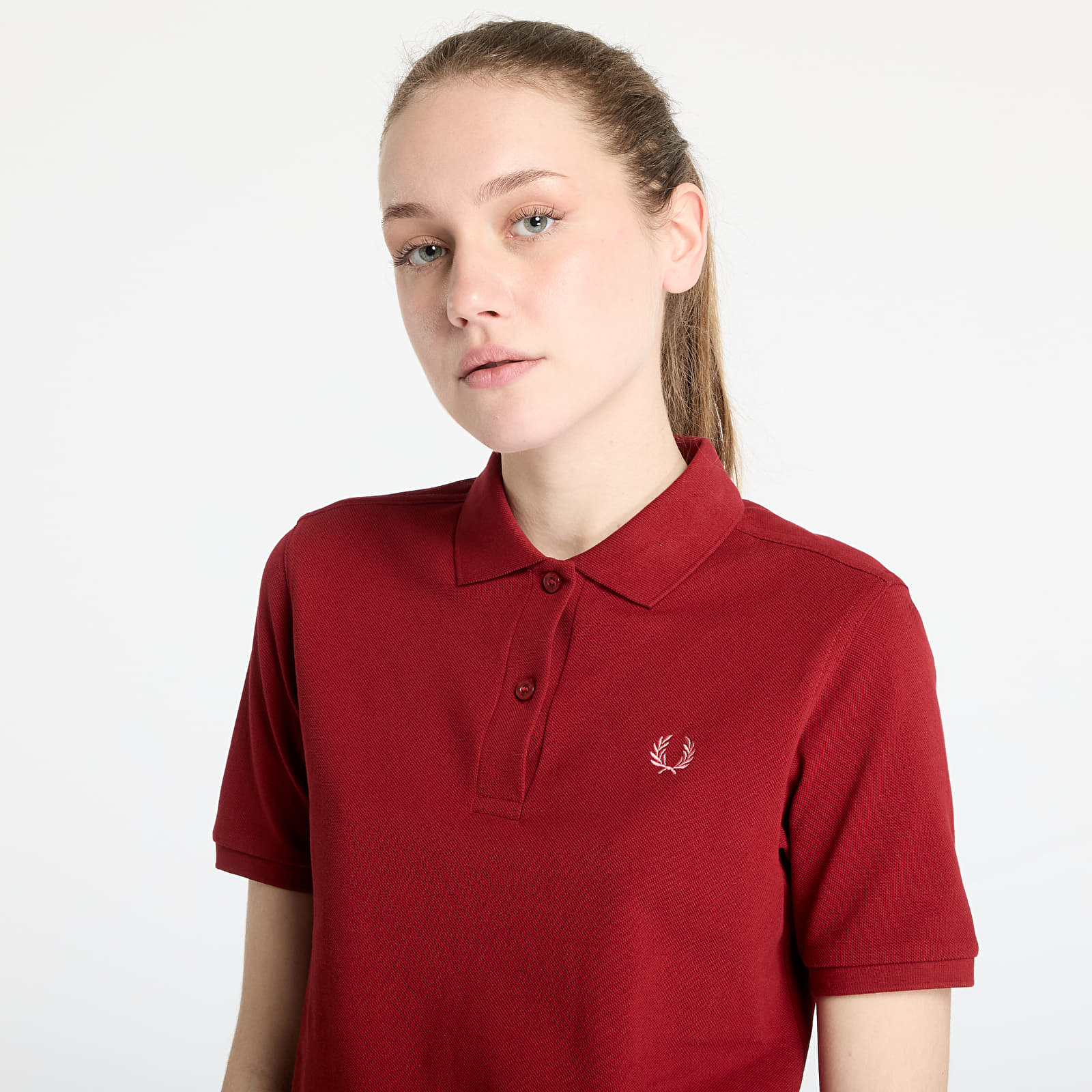 Camisetas de mujer FRED PERRY The Shirt Burnt Red / Putty Pink