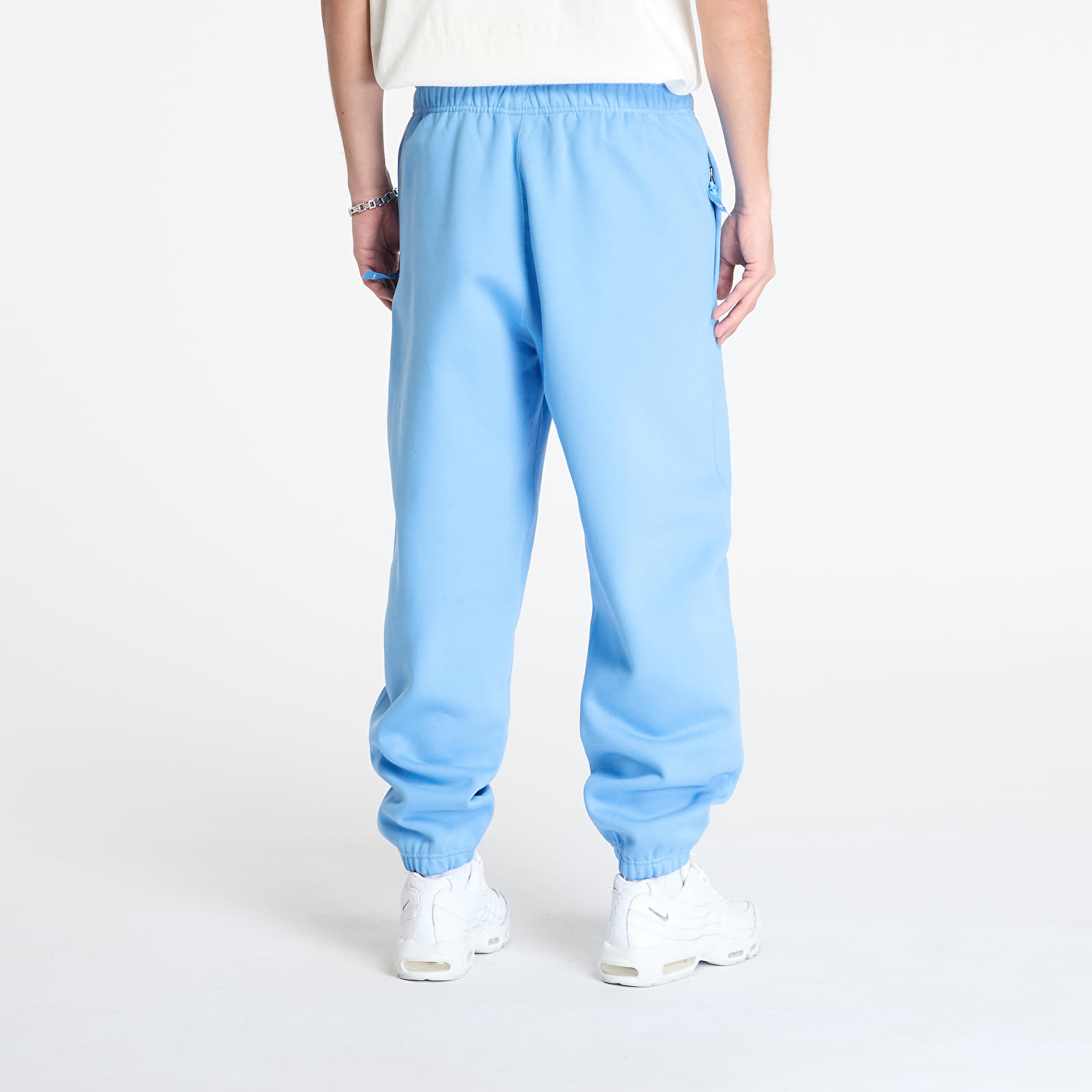 Meeste dressipüksid Nike Solo Swoosh Men's Fleece Pants University Blue/ White