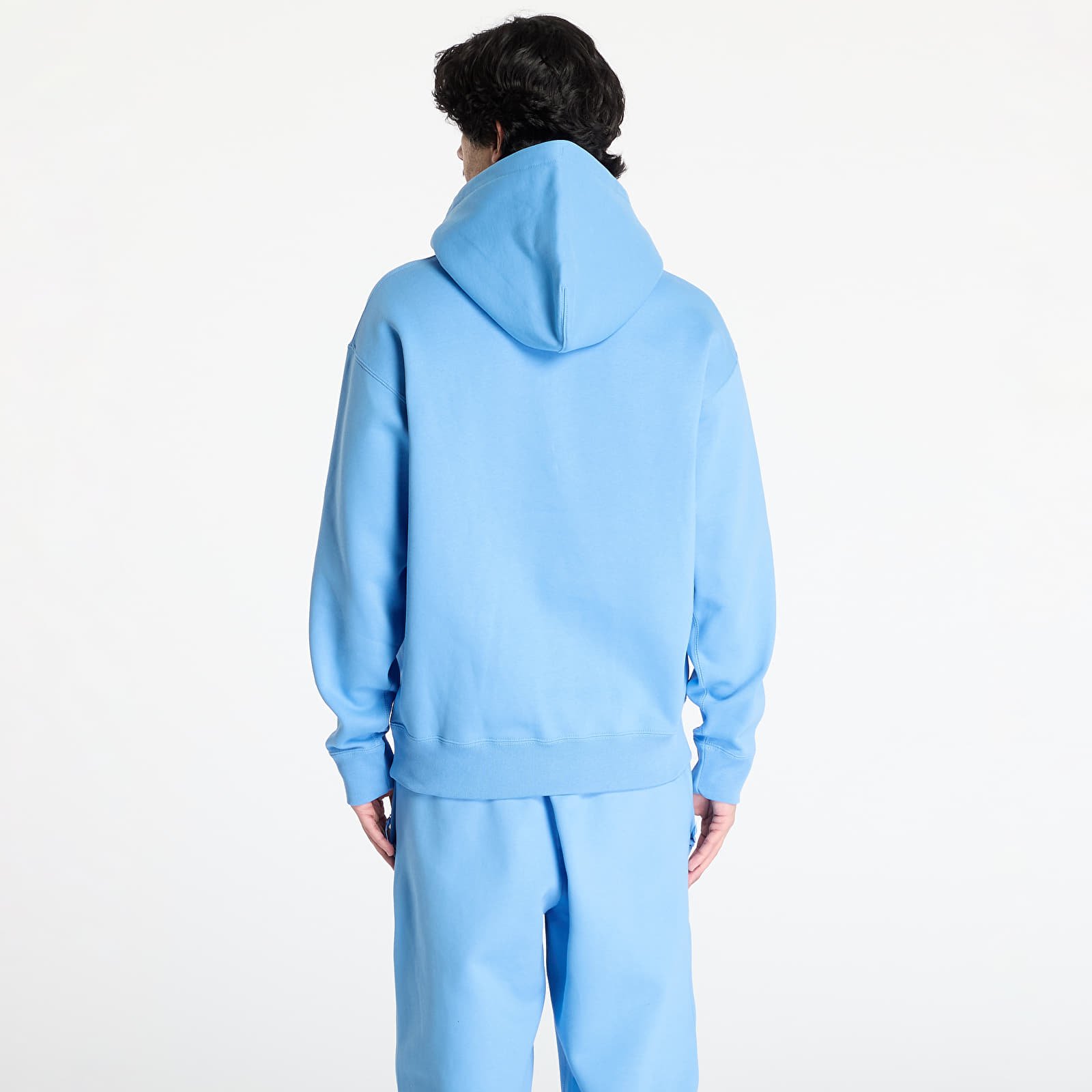 Felpe da uomo Nike Solo Swoosh Men's Fleece Pullover Hoodie University Blue/ White