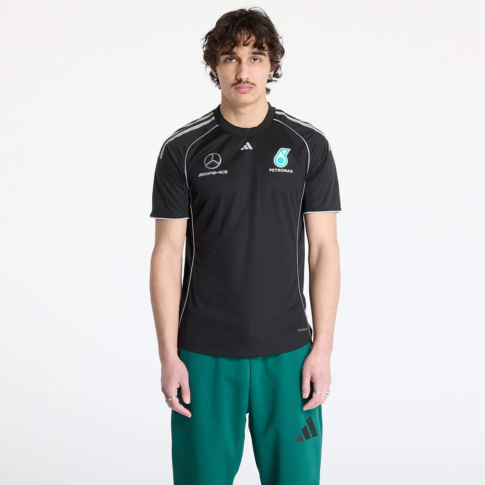Jerseys adidas x Mercedes AMG Petronas F1 Team Mechanics Jersey Black/ Black/ Reflective Silver