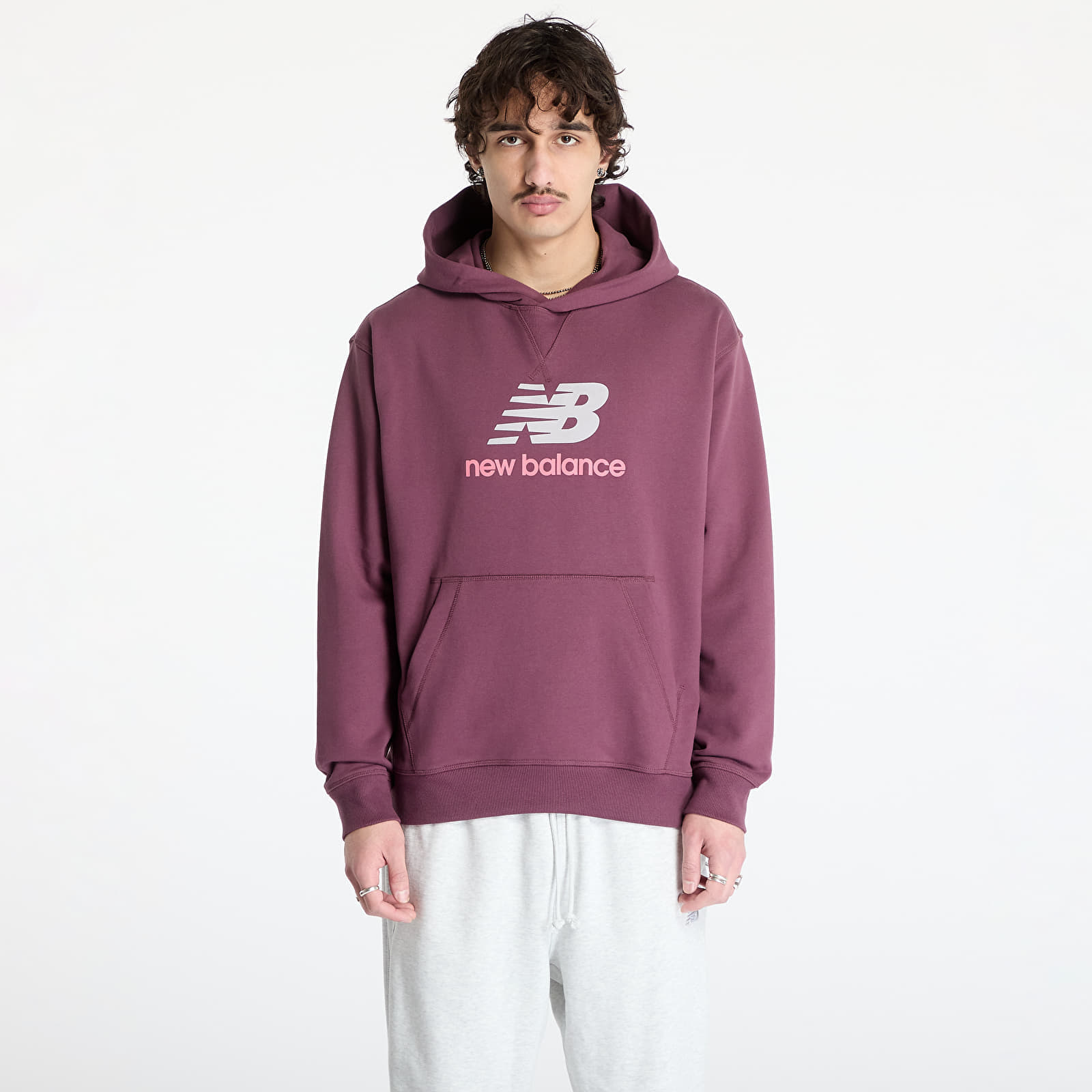 Sweatshirt New Balance Athletics French Terry Logo Hoodie Violet M