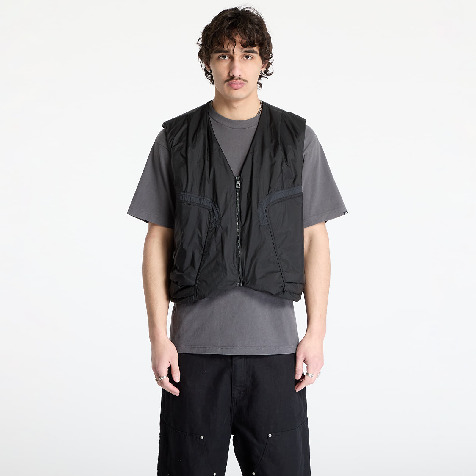 Chalecos para hombre Nike Tech Men's Woven Vest Black/ Black