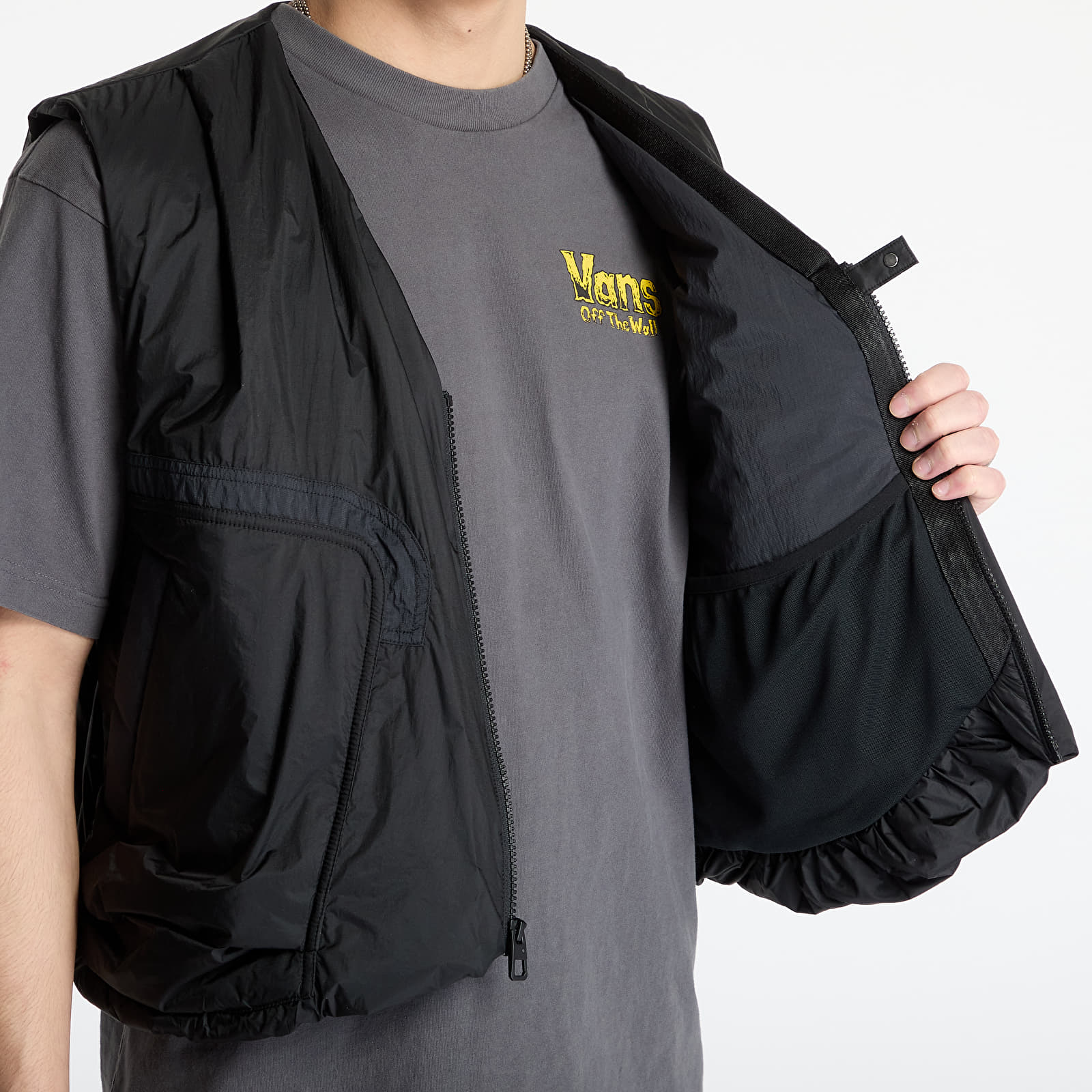 Chalecos para hombre Nike Tech Men's Woven Vest Black/ Black