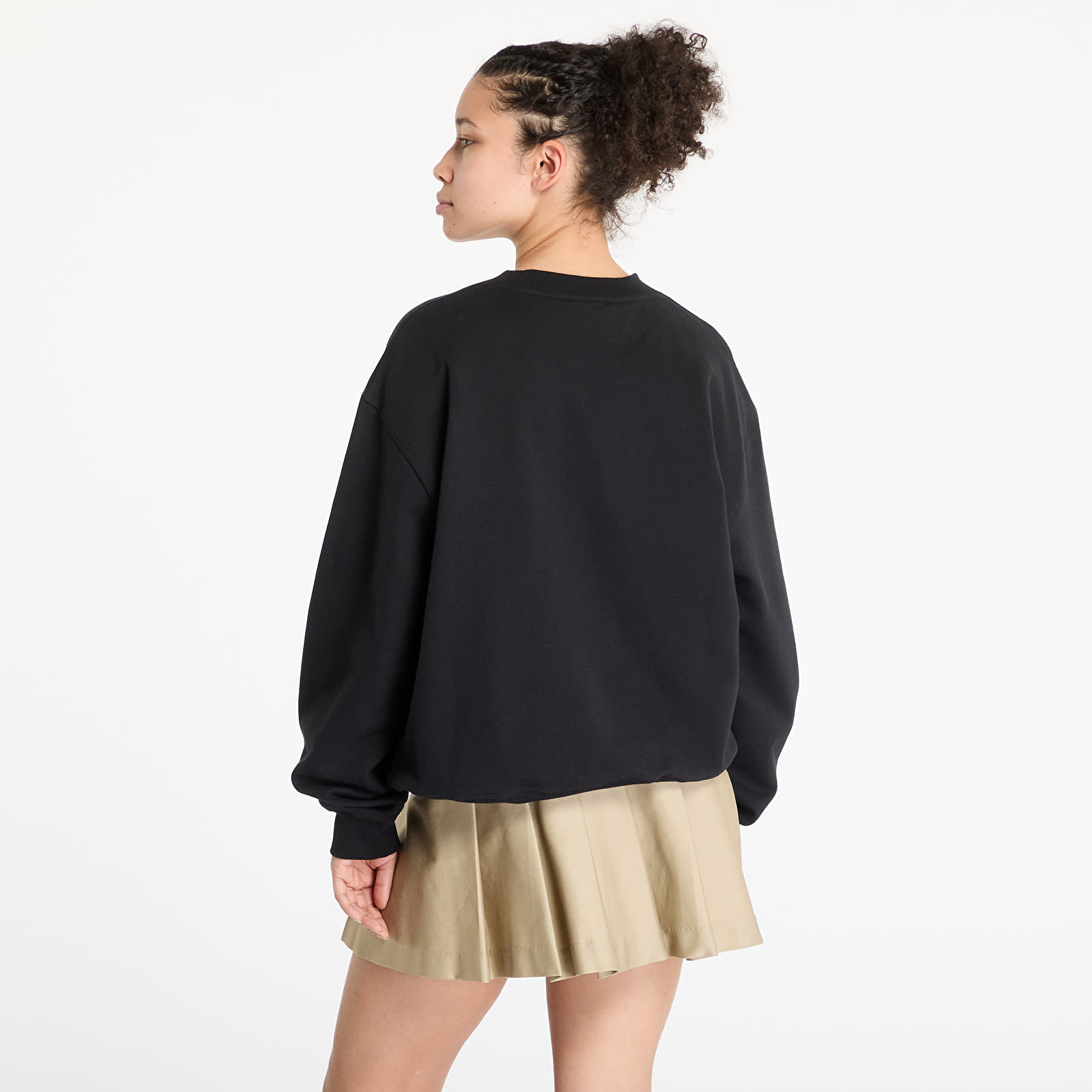 Bluzy damskie New Balance Athletics French Terry Crew Sweatshirt Black