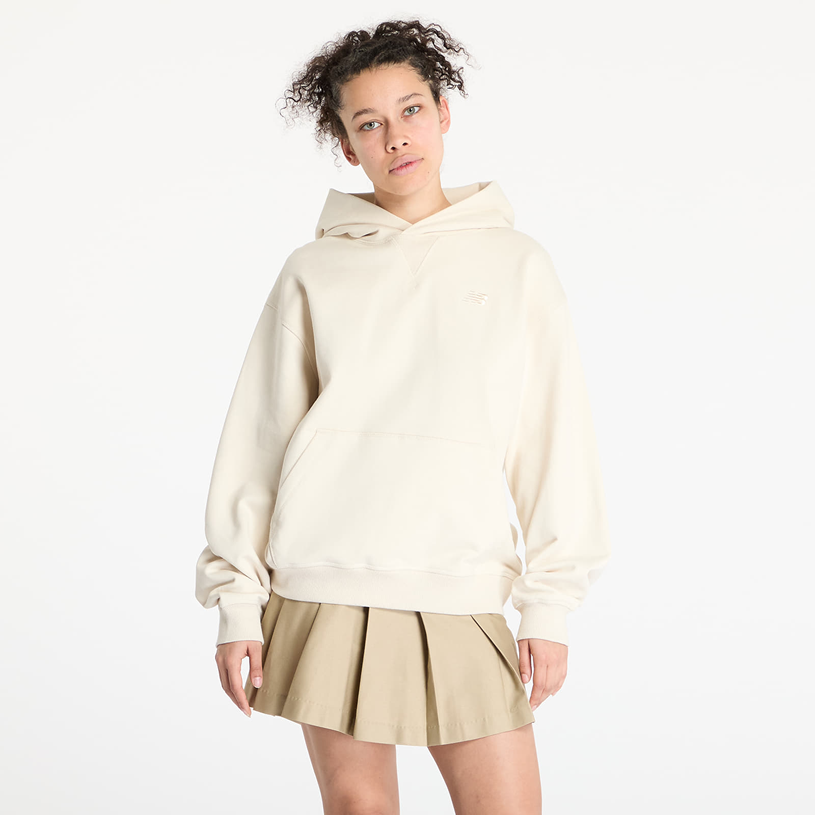 Women's Sweatshirts New Balance Athletics French Terry Hoodie Beige