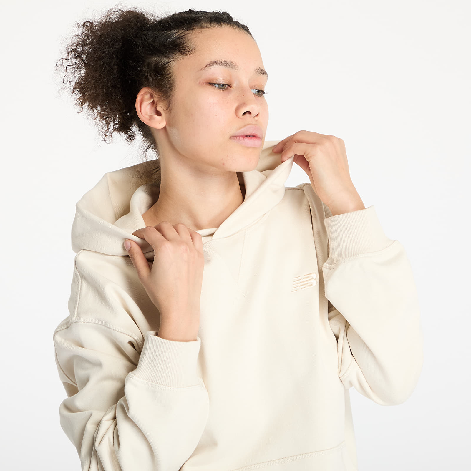 Women's Sweatshirts New Balance Athletics French Terry Hoodie Beige