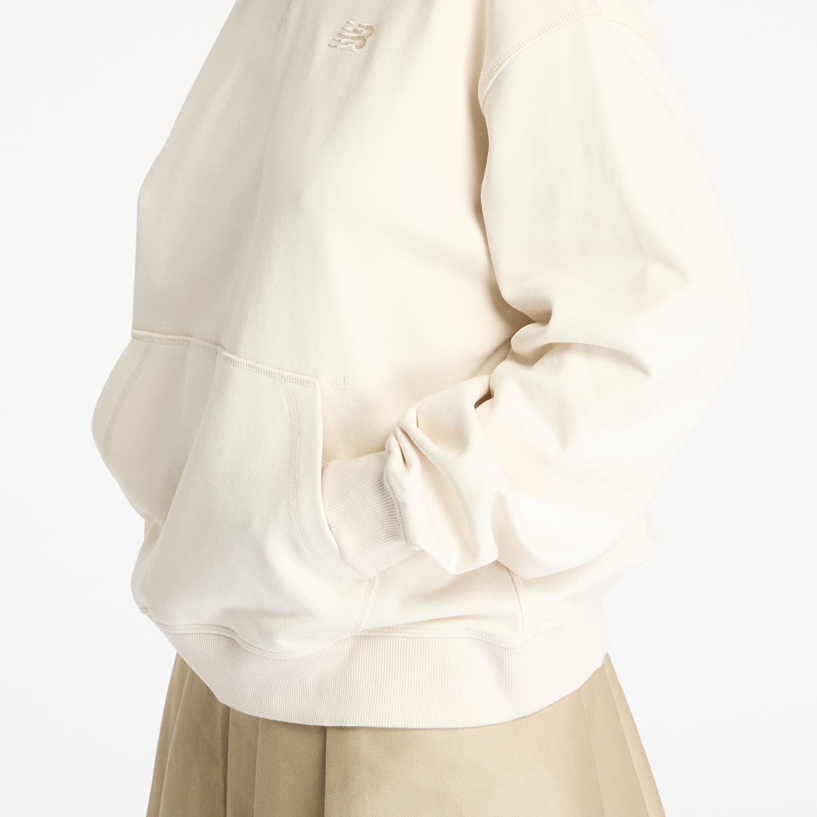 Women's Sweatshirts New Balance Athletics French Terry Hoodie Beige