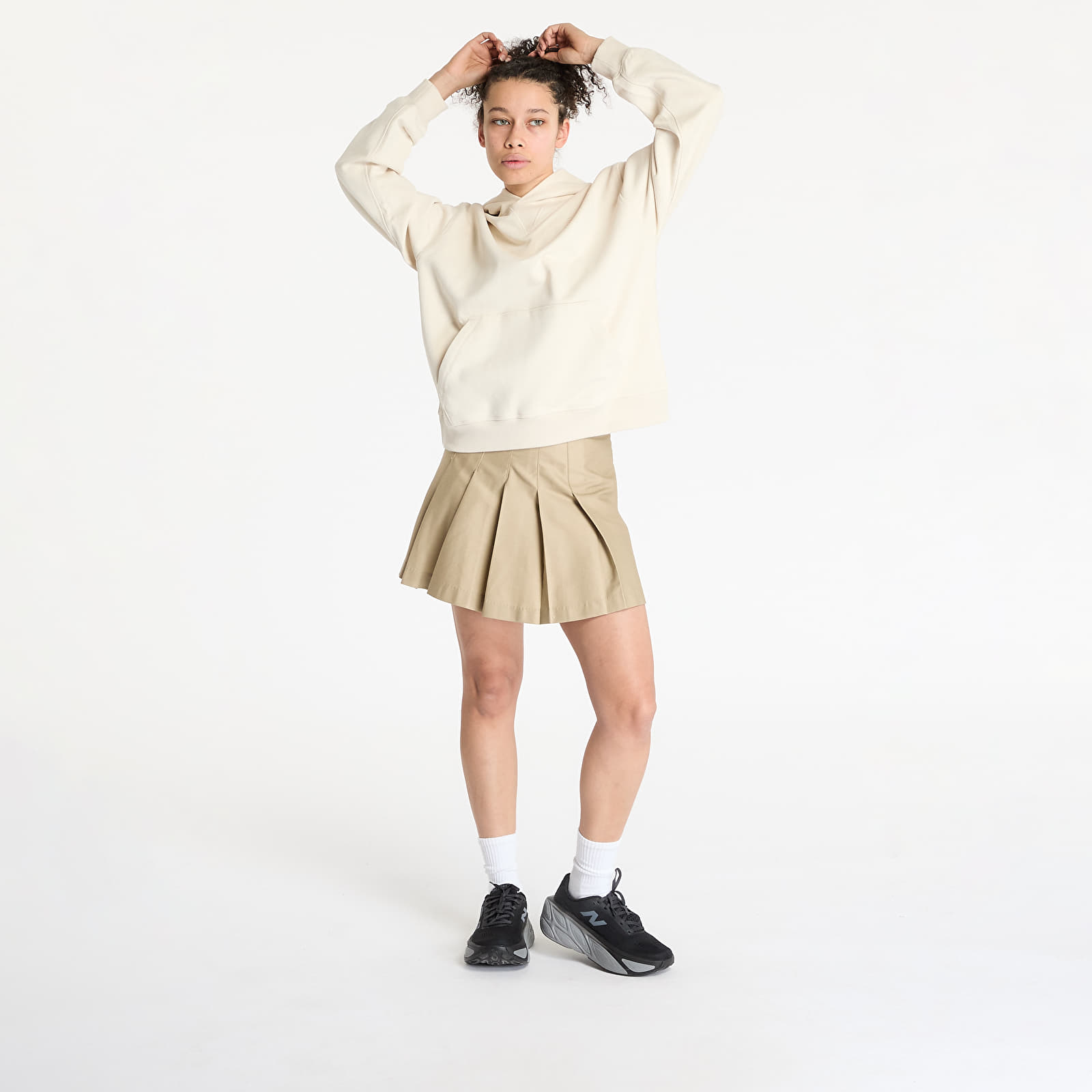 Women's Sweatshirts New Balance Athletics French Terry Hoodie Beige