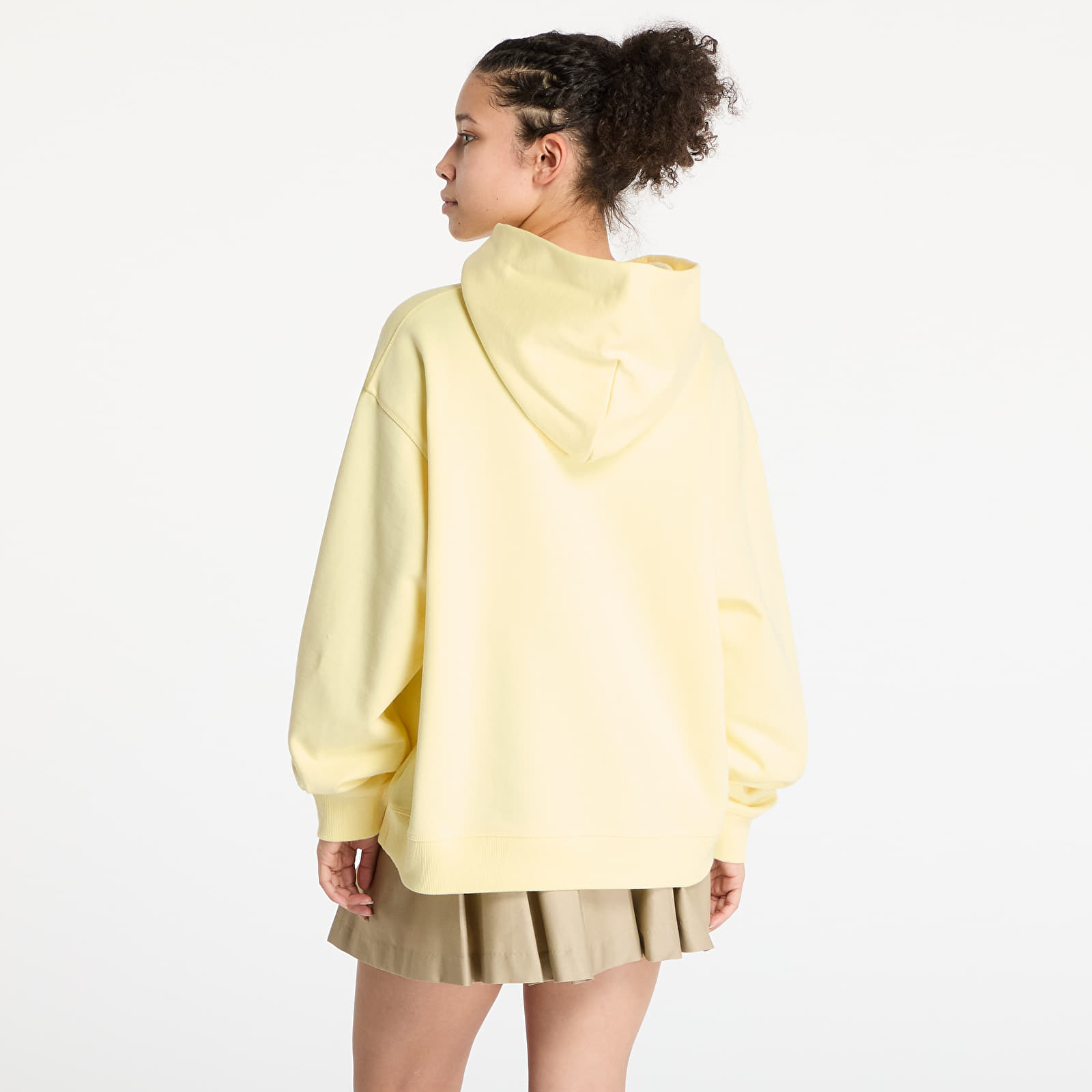 Sudaderas de mujer New Balance Athletics French Terry Logo Hoodie Yellow