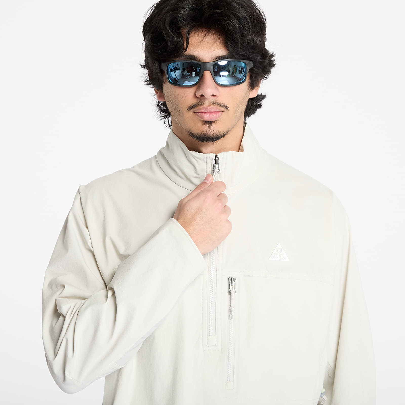 Men's jackets Nike ACG "Canyon Farer" Men's Anorak Jacket Light Bone/ Lt Iron Ore/ Summit White