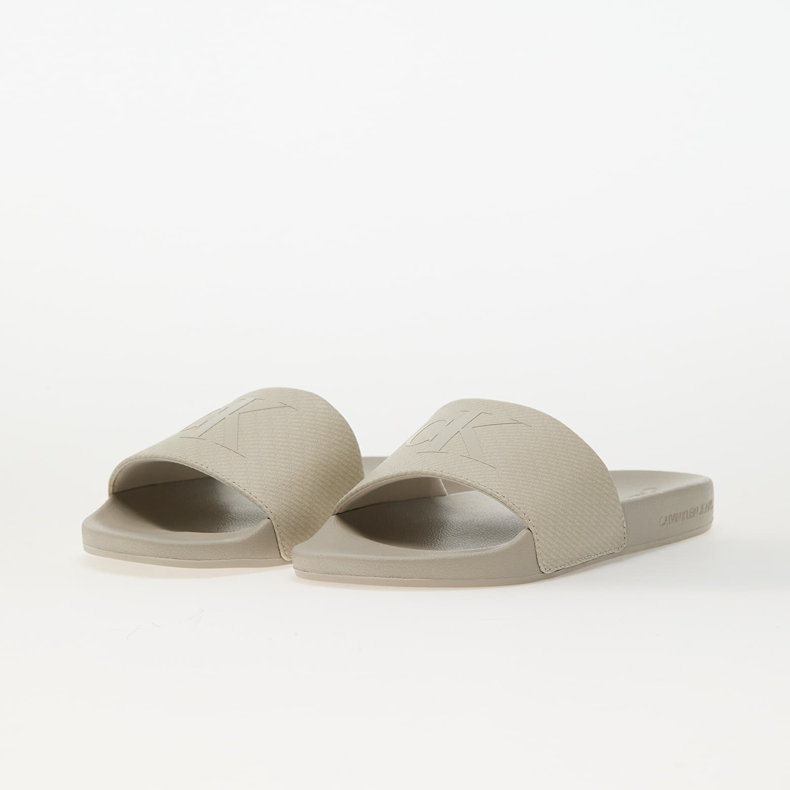 Muške tenisice Calvin Klein Jeans Slide Aop Print Beige