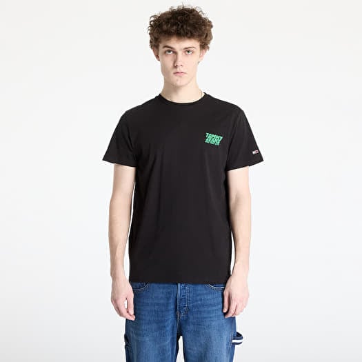 Tricou Tommy Jeans Slim Bubble Print Tee Black