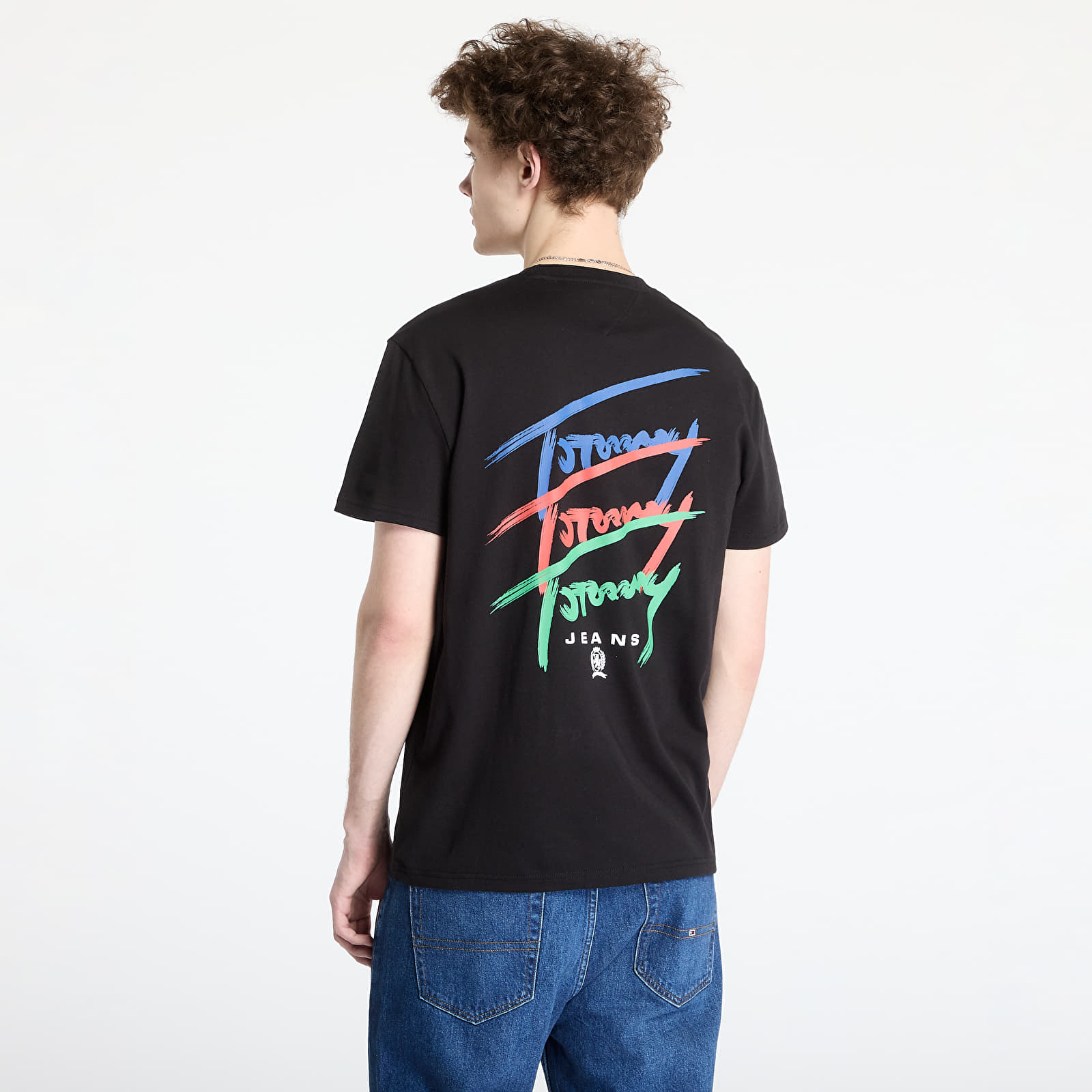 Meeste T-särgid Tommy Jeans Regular Twisted Sign Tee Black