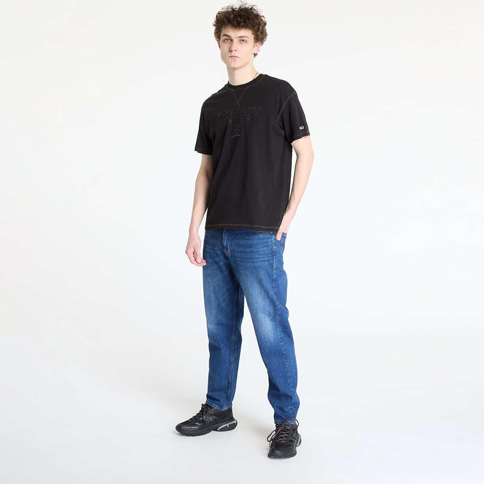Herren-Jeans Tommy Jeans Isaac Relaxed Tapered Jeans Denim Dark