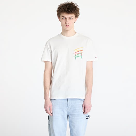 Μπλουζάκι Tommy Jeans Regular Twisted Sign Tee White