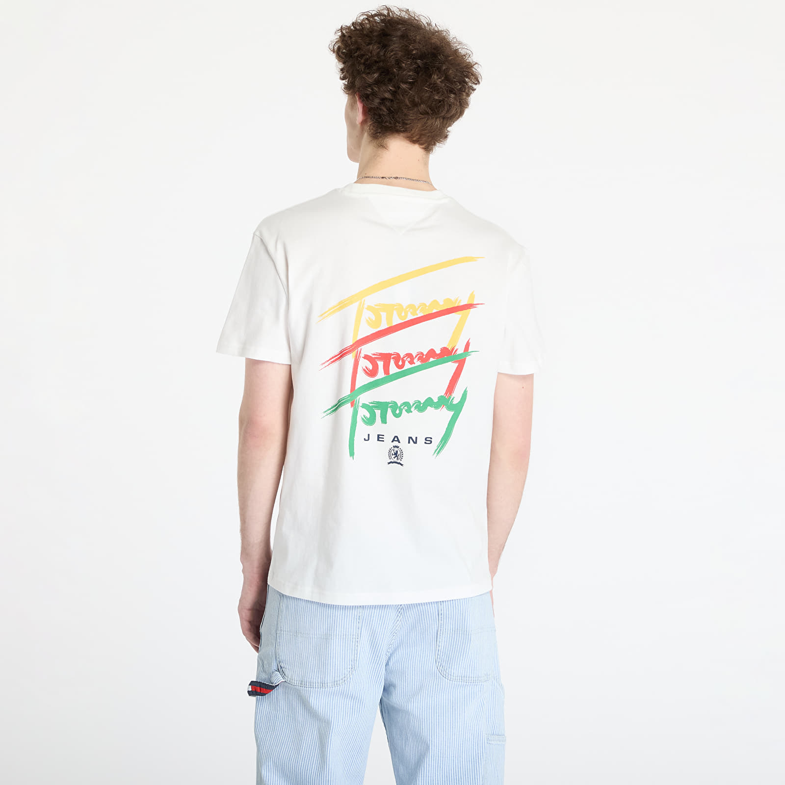 Men's T-shirts Tommy Jeans Regular Twisted Sign Tee White