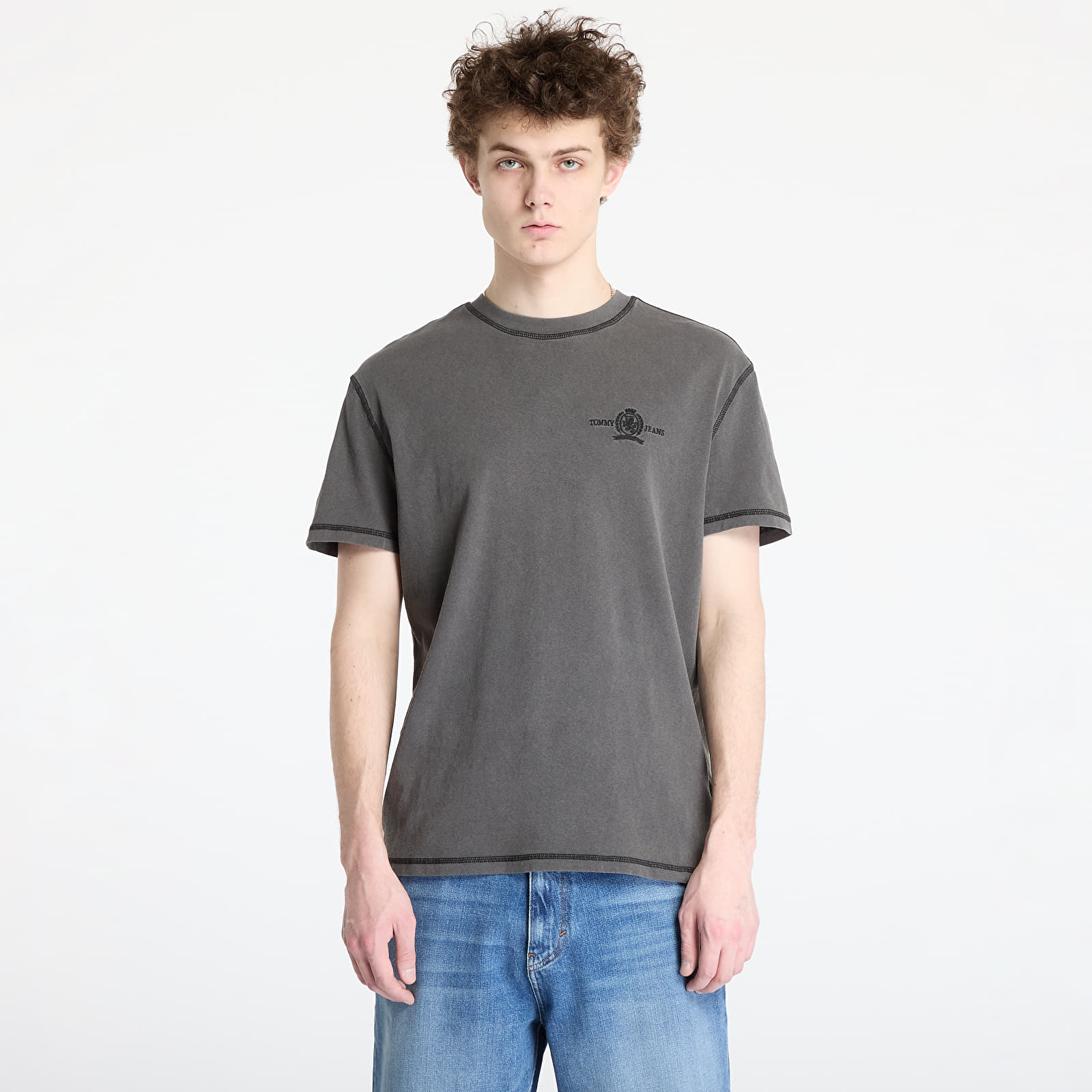 Ανδρικά μπλουζάκια Tommy Jeans Regular Small Tonal Tee Black