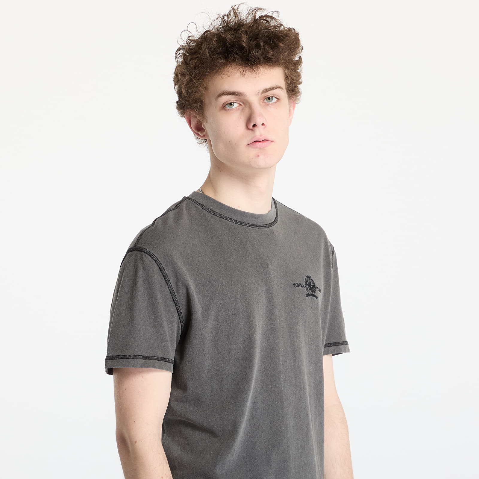Ανδρικά μπλουζάκια Tommy Jeans Regular Small Tonal Tee Black