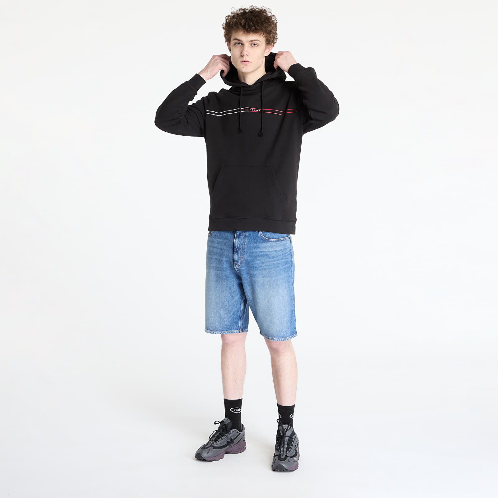 Men's sweatshirts Tommy Jeans Regular Entry Graphic Hoodie Black