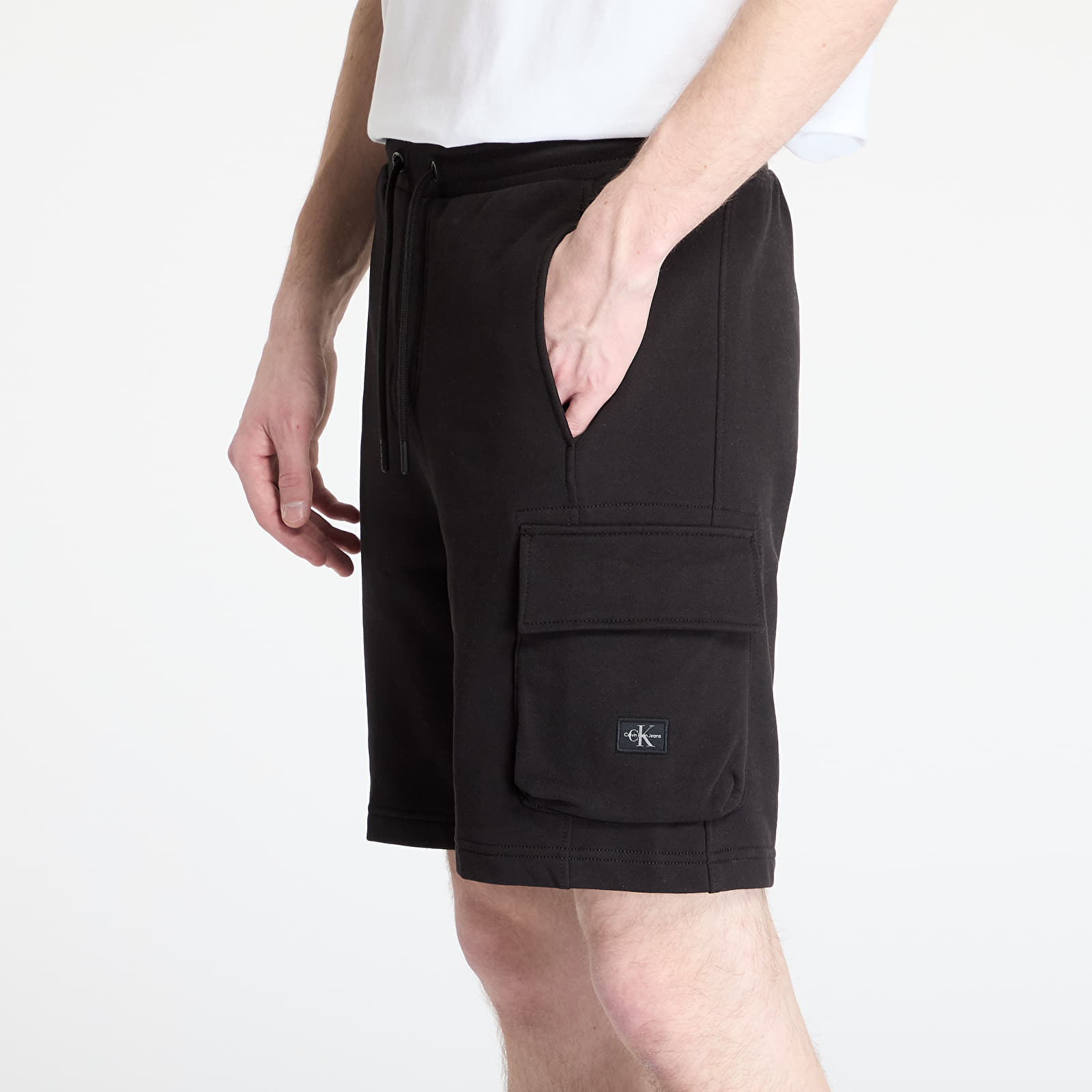 Moške kratke hlače Calvin Klein Jeans Woven Label Short Black