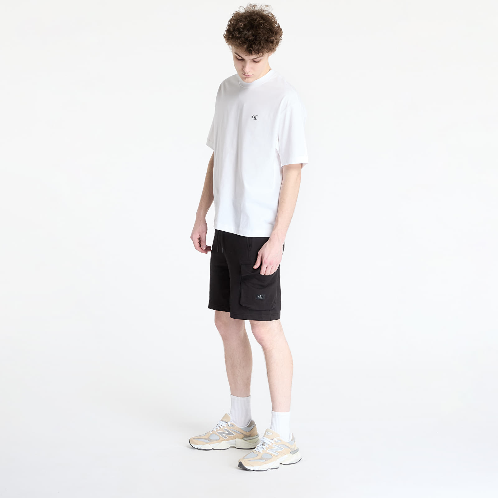 Moške kratke hlače Calvin Klein Jeans Woven Label Short Black