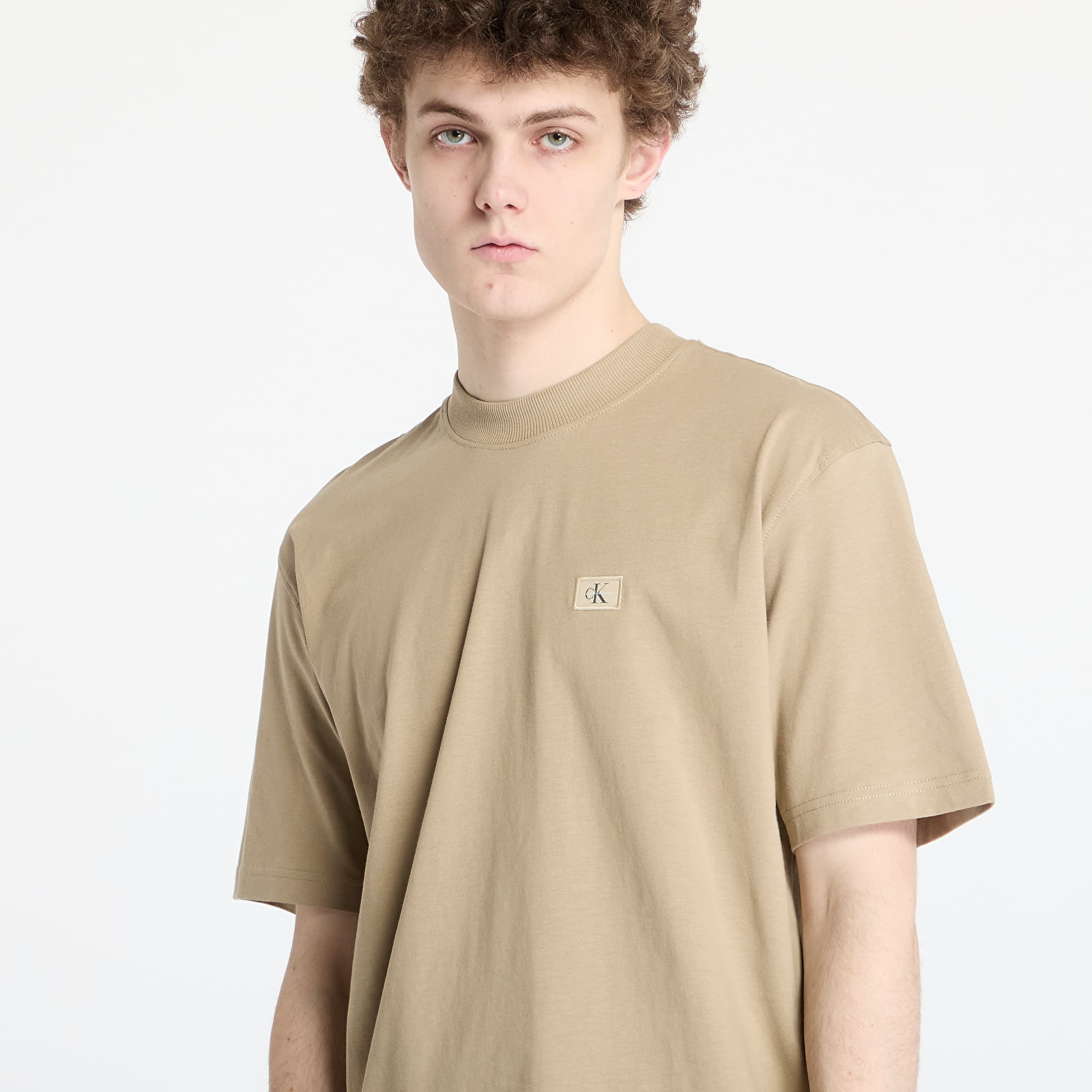 Camisetas hombre Calvin Klein Jeans Woven Label Relaxed Tee Brown