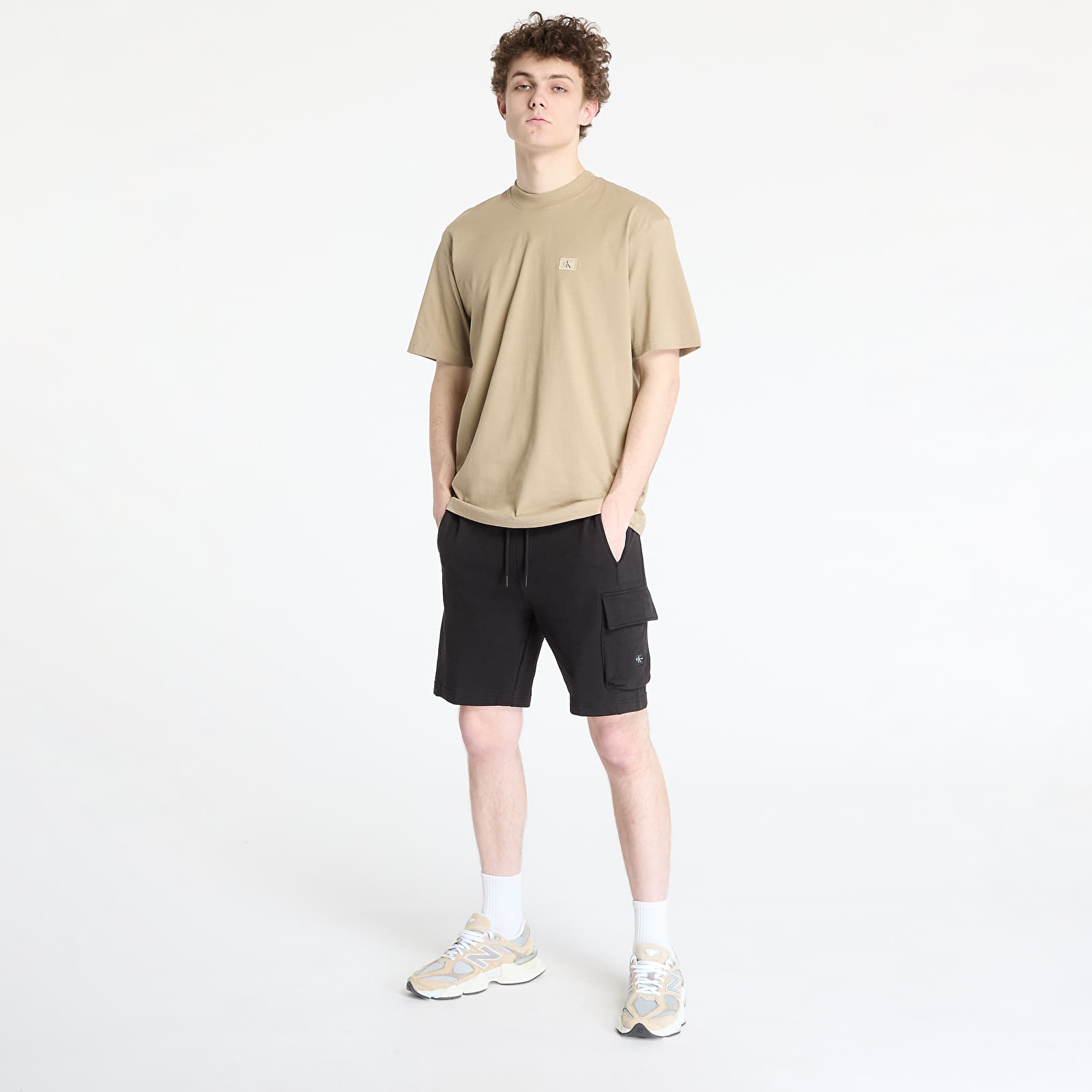 Camisetas hombre Calvin Klein Jeans Woven Label Relaxed Tee Brown