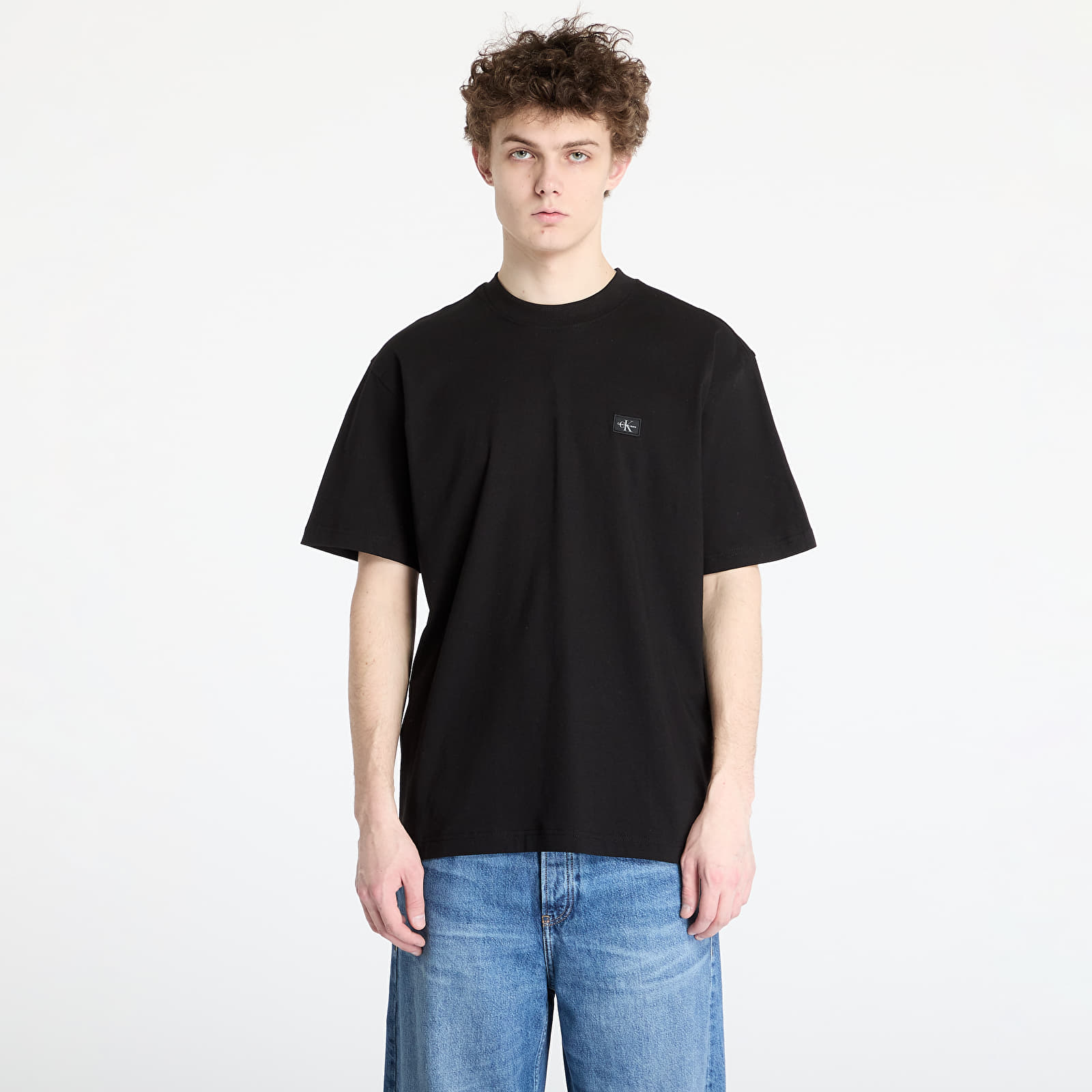 Men's T-shirts Calvin Klein Jeans Woven Label Relaxed Tee Black
