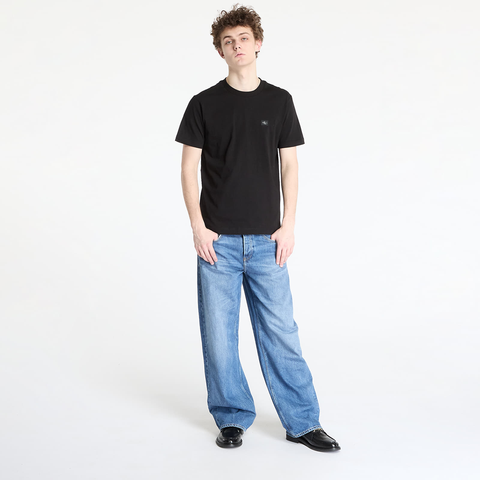 Camisetas hombre Calvin Klein Jeans Woven Label Regular Tee Black