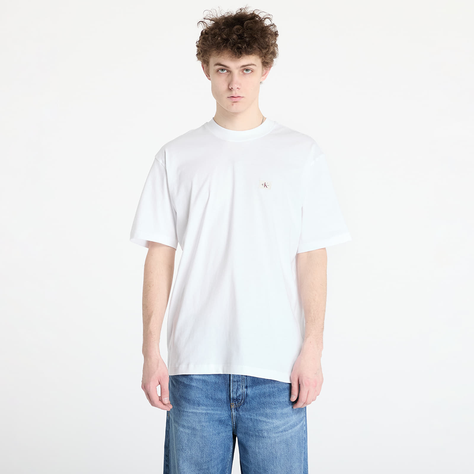 Moške majice Calvin Klein Jeans Woven Label Relaxed Tee White