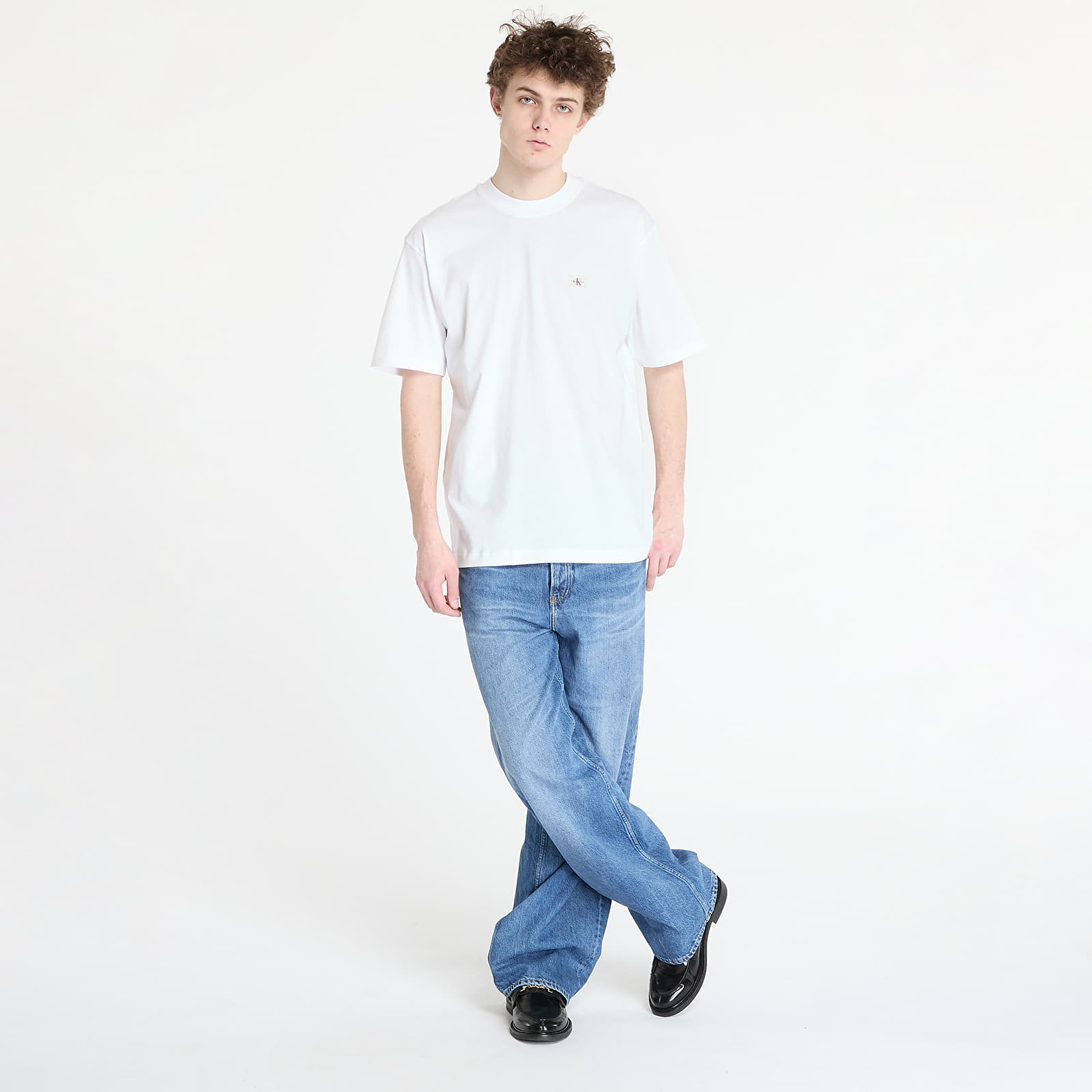Moške majice Calvin Klein Jeans Woven Label Relaxed Tee White