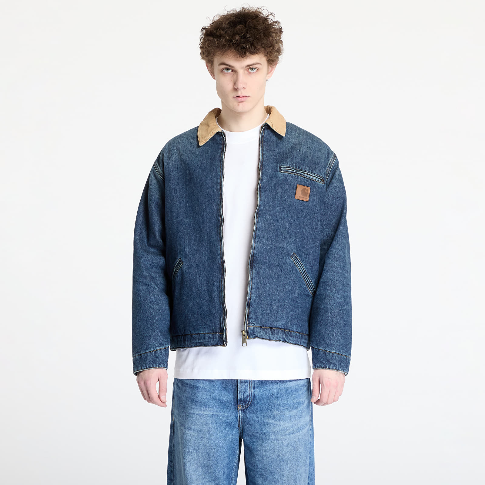 Herrenjacken Carhartt WIP OG Detroit Jacket UNISEX Blue/ Dusty Brown