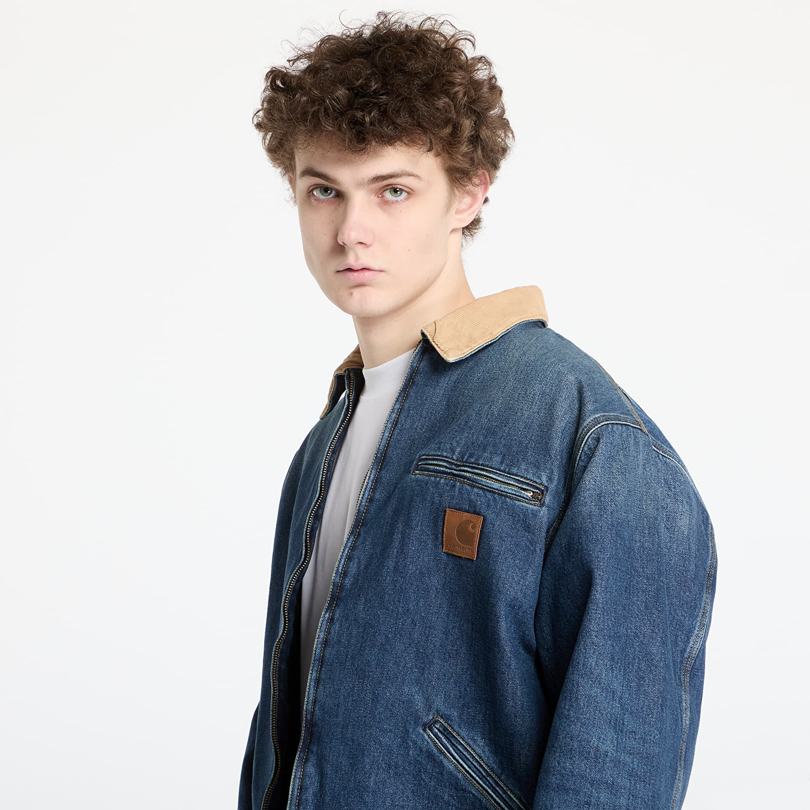 Herrenjacken Carhartt WIP OG Detroit Jacket UNISEX Blue/ Dusty Brown