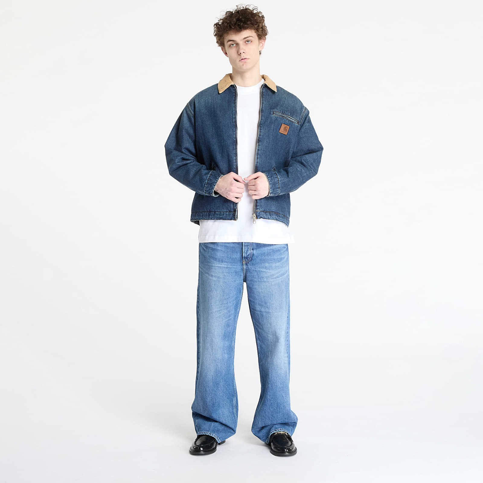 Herrenjacken Carhartt WIP OG Detroit Jacket UNISEX Blue/ Dusty Brown