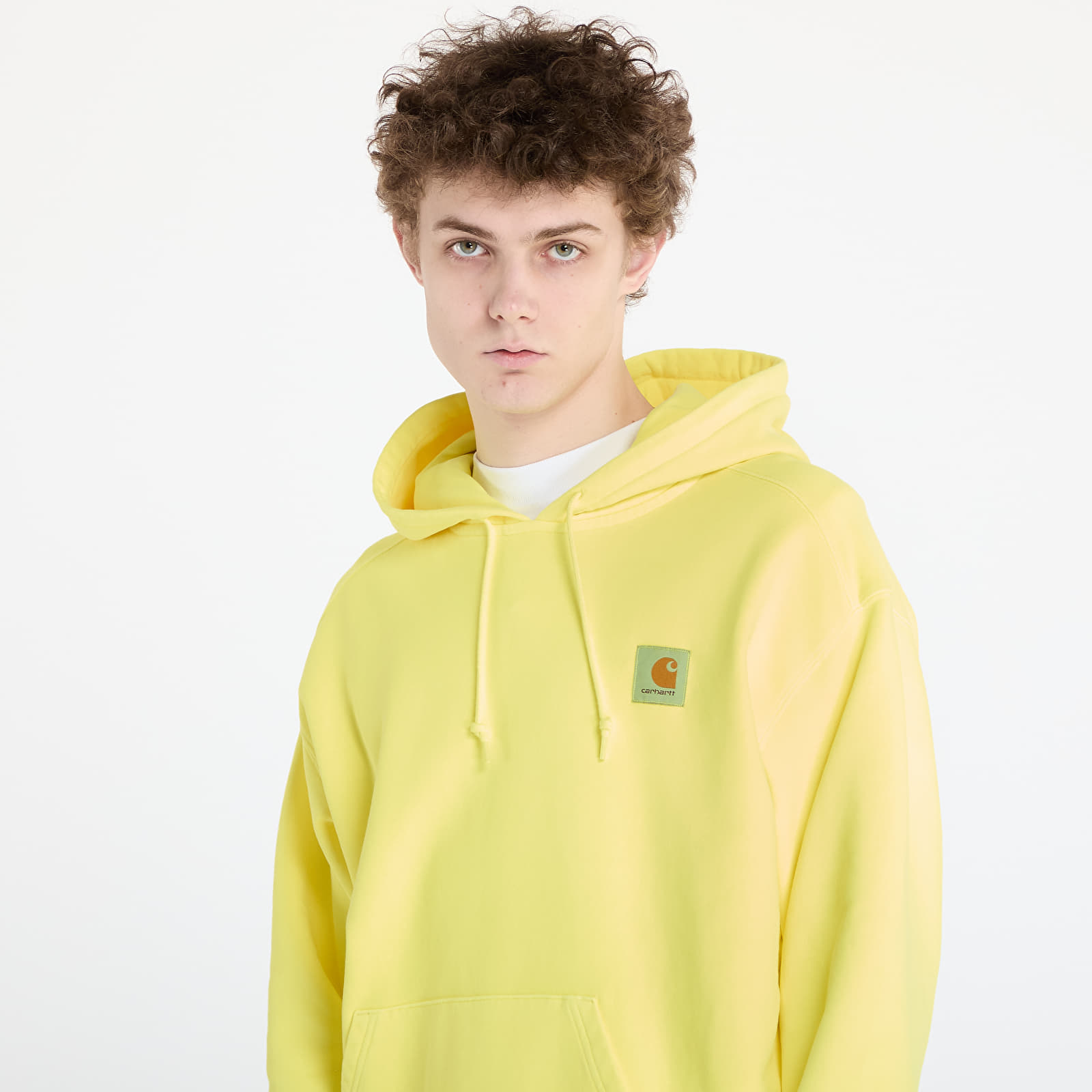 Herren-Sweatshirts Carhartt WIP Hooded Industry Sweat UNISEX Lumo Yellow Garment Dyed