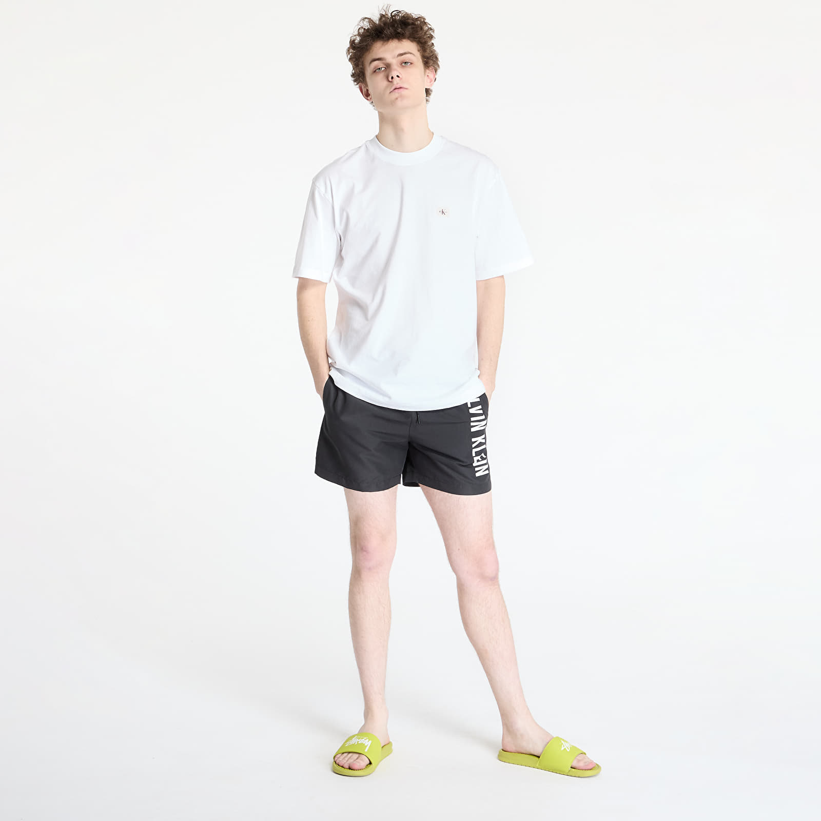 Moške kopalke Calvin Klein Jeans Medium Drawstring Boardshorts Black