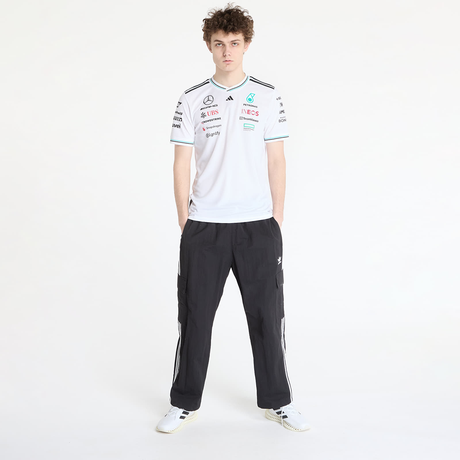 Camisetas adidas x Mercedes Amg Petronas Formula One Team Driver Authentic Jersey White/ White/ Black