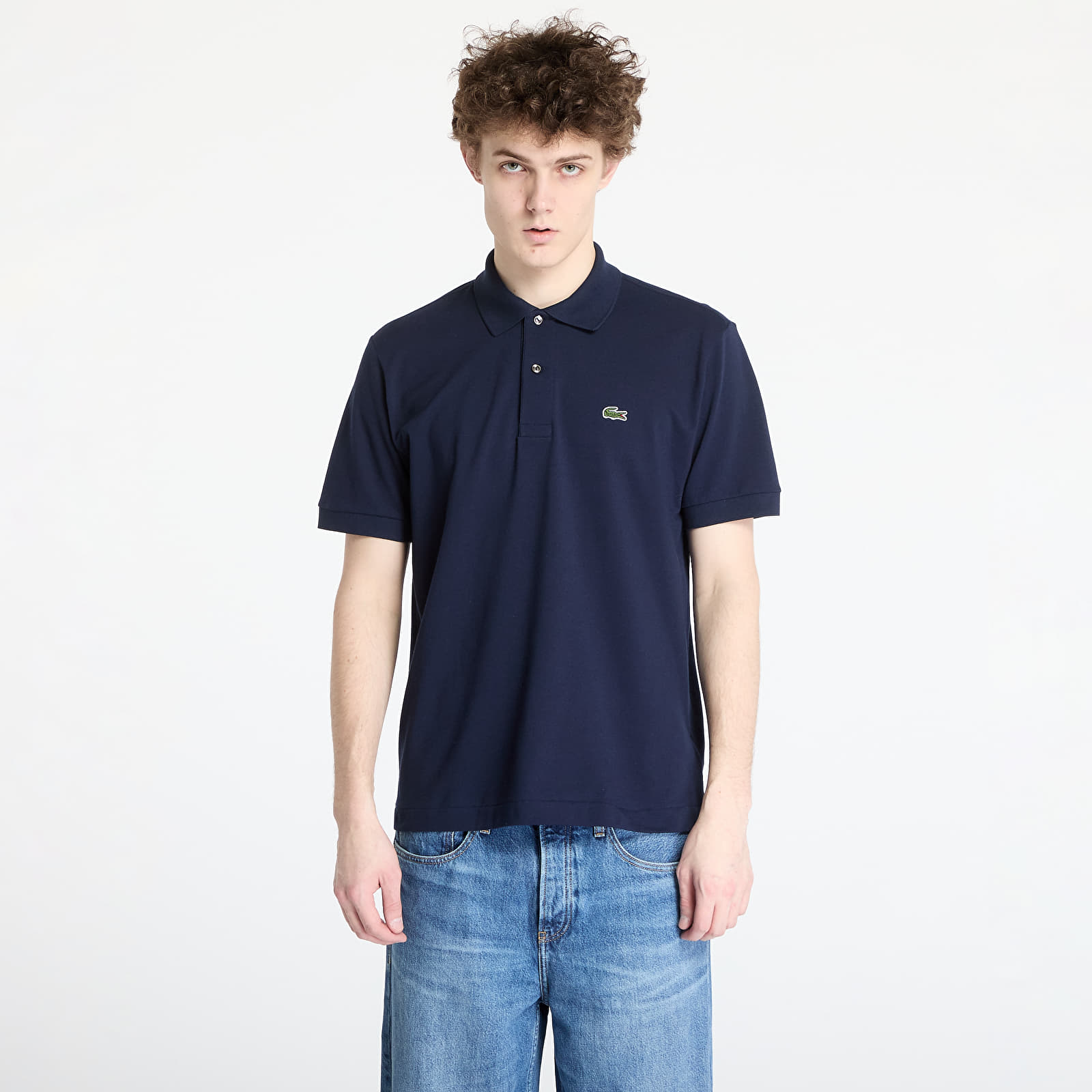 T-skjorter LACOSTE Light Pique Polo Shirt Navy Blue