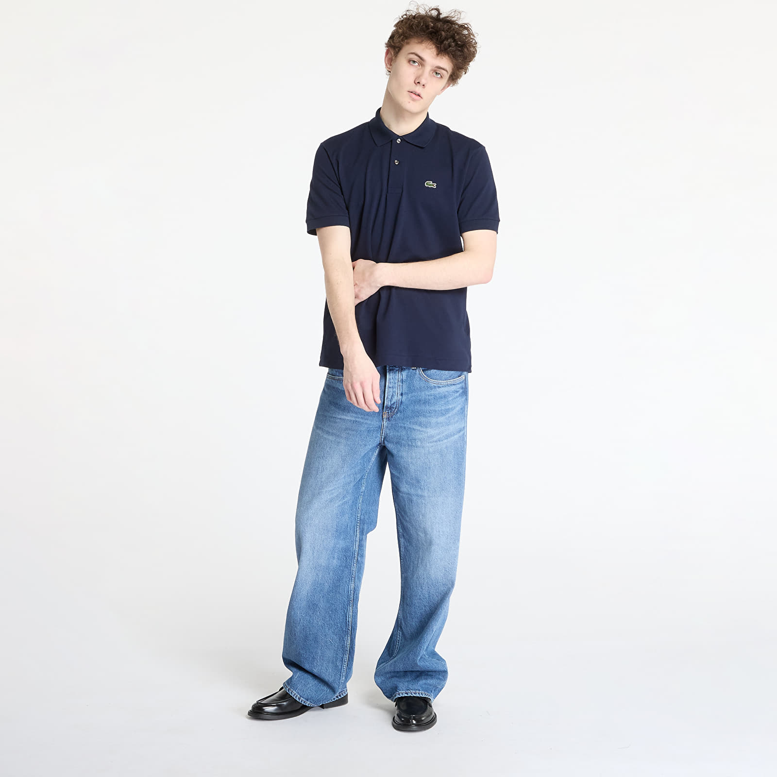 T-skjorter LACOSTE Light Pique Polo Shirt Navy Blue