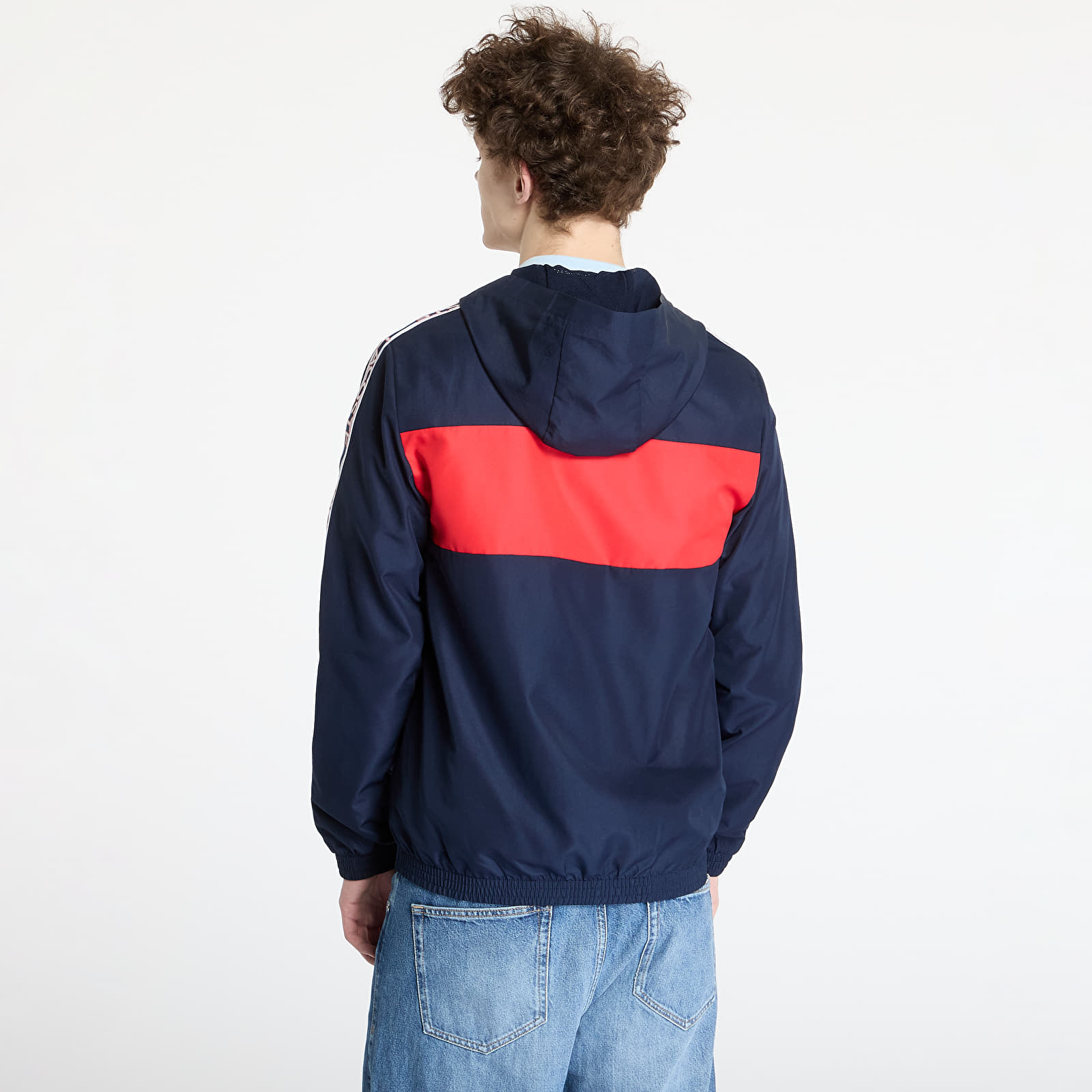 Jakne LACOSTE Diamond Weave Jacket Navy Blue/ Grenadine