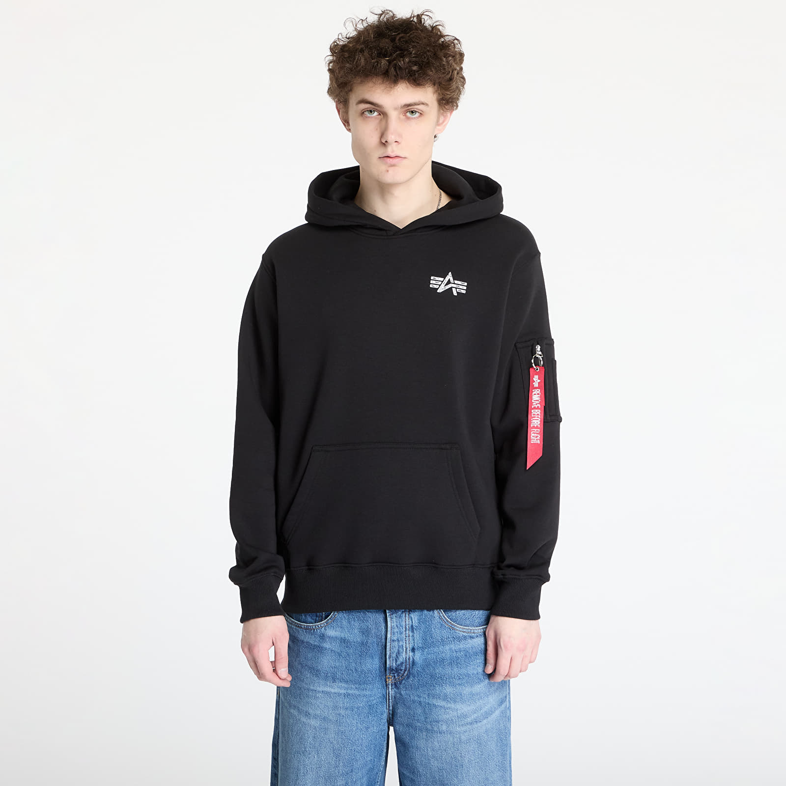 Mikine Alpha Industries Inc. Signature BP Hoodie Black