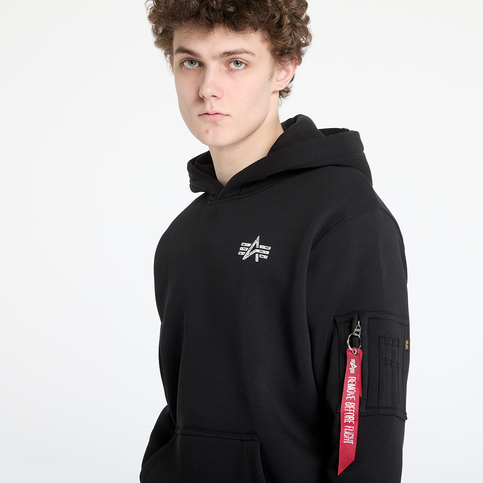 Mikine Alpha Industries Inc. Signature BP Hoodie Black