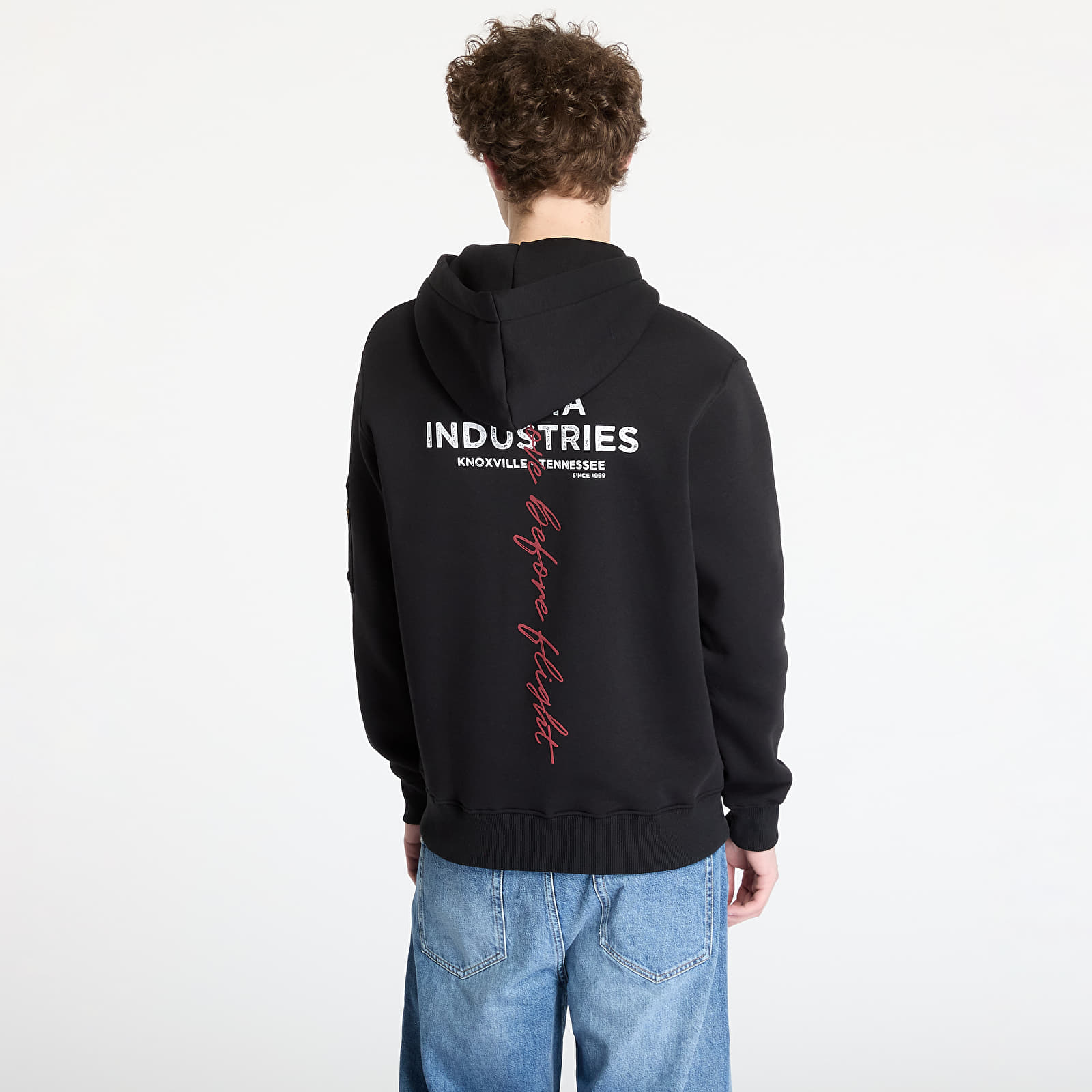 Mikine Alpha Industries Inc. Signature BP Hoodie Black