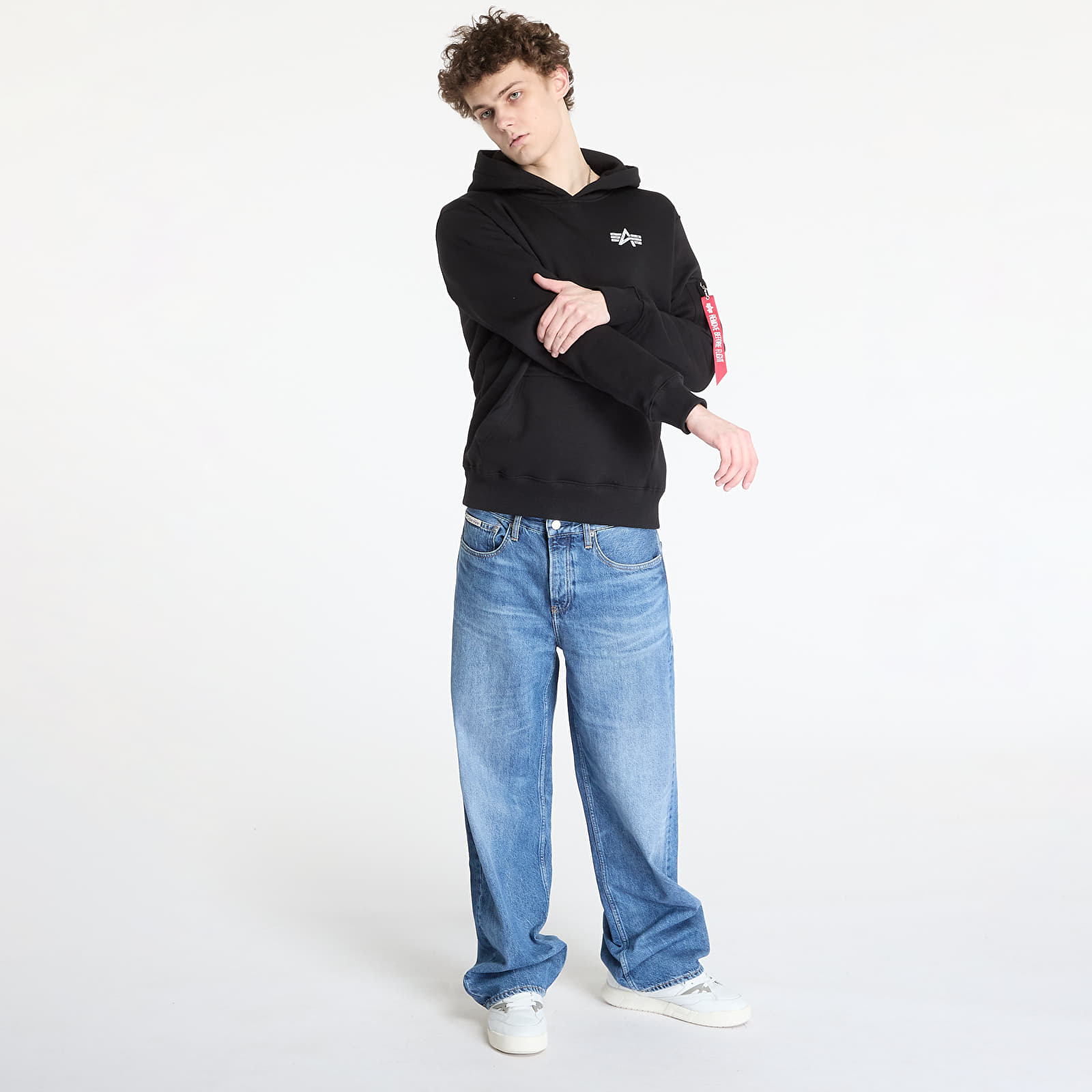 Mikine Alpha Industries Inc. Signature BP Hoodie Black