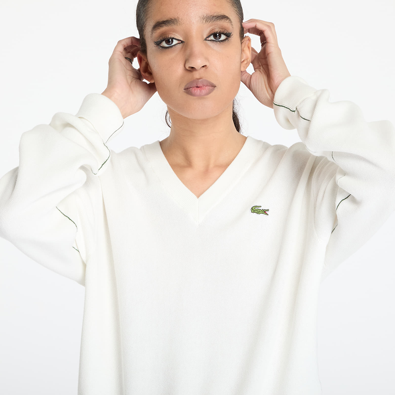 Sweatshirts und Pullover LACOSTE Moss Stitch Sweater Flour