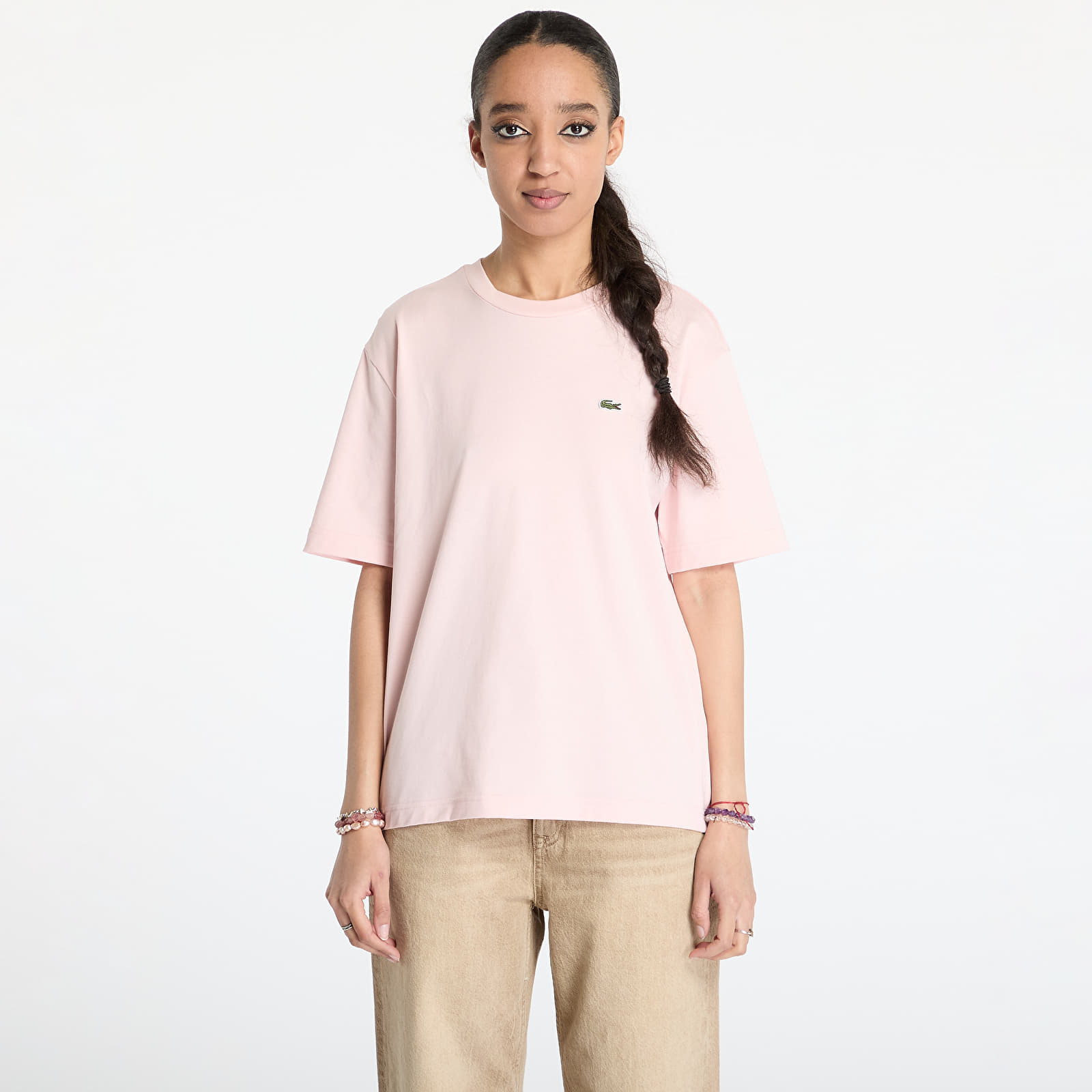 T-shirts LACOSTE Soft Cotton T-shirt Rose Pale